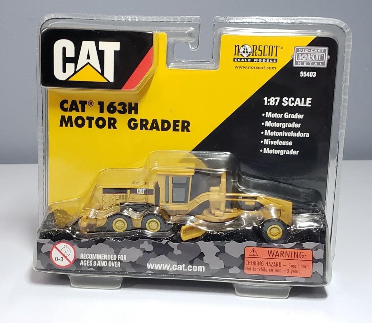 CAT 163H Motor Grader Caterpillar Diecast 1:87 Scale Model 55403 Norscot