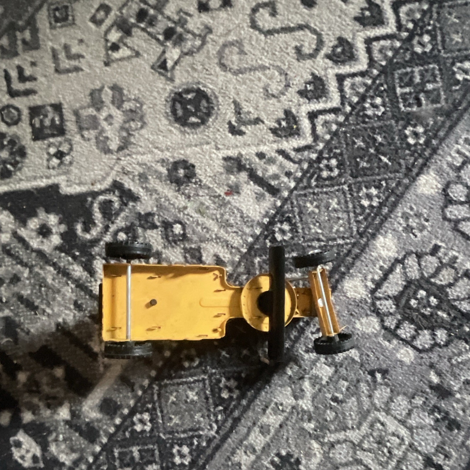 Yellow & Black Diecast Toy Construction Road Roller/Compactor Vehicle
