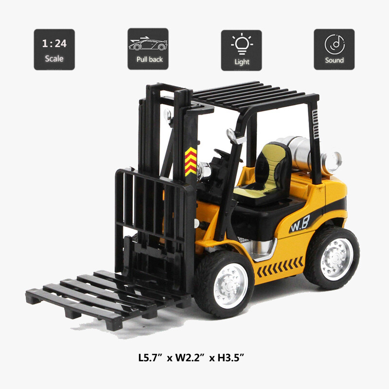 1/24 Forklift Truck Construction Equipment Model Diecast Fork Truck Toy Vehicle