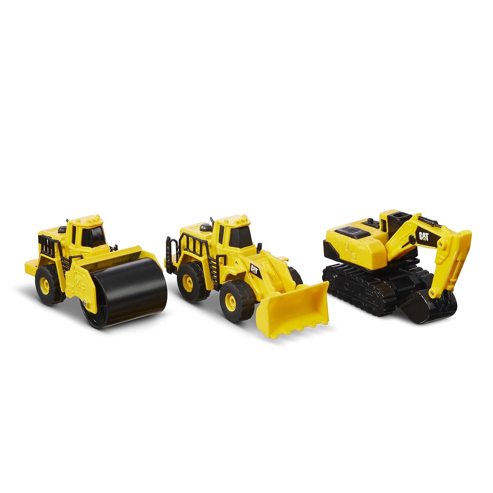 CAT Die Cast Metal Construction Vehicles 3 Pack Steam Roller