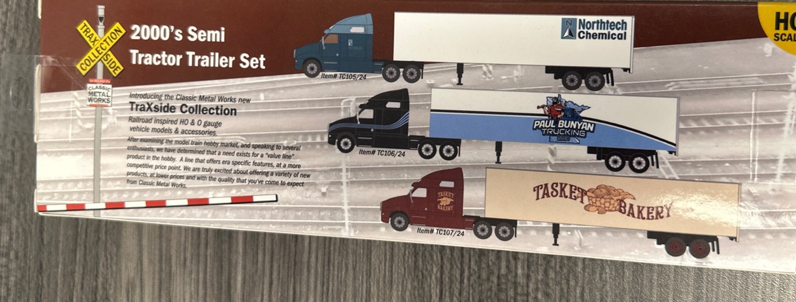 Classic Metal Works HO Scale 2000’s Semi Tractor Trailer Set Northern Chemical