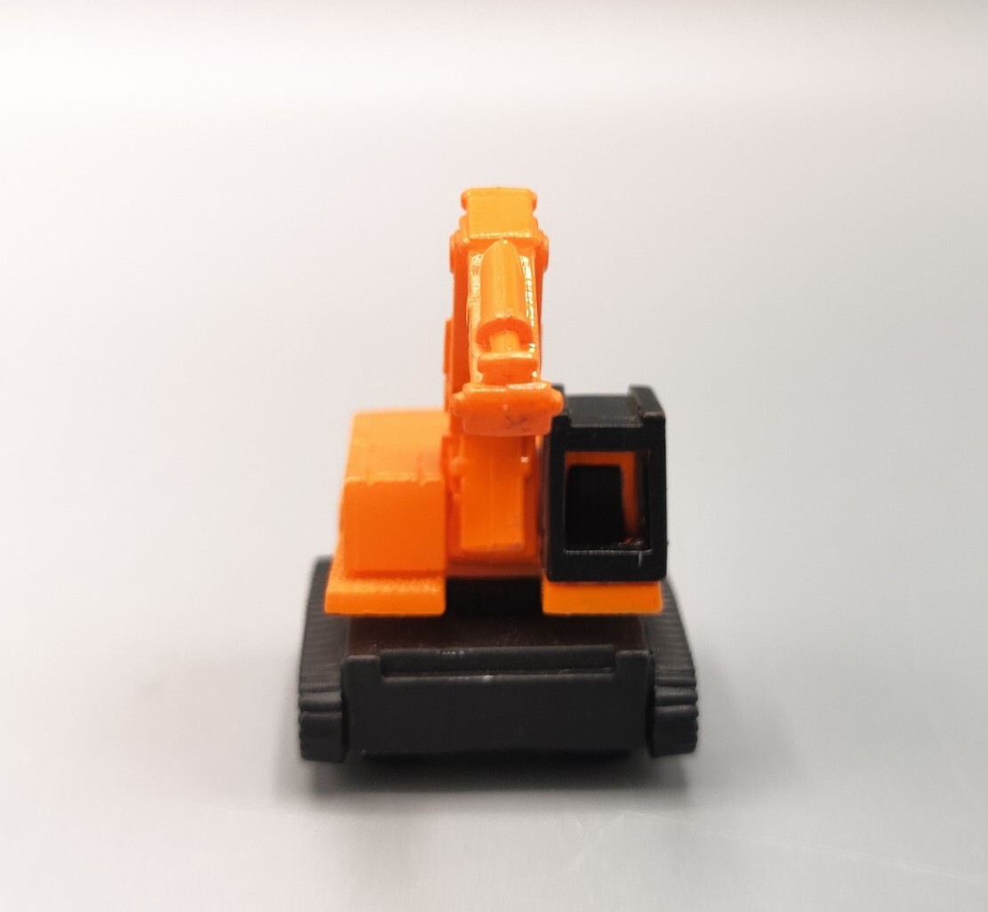 1987 Vintage Micro Machine Orange and Black Excavator. Construction. Galoob.