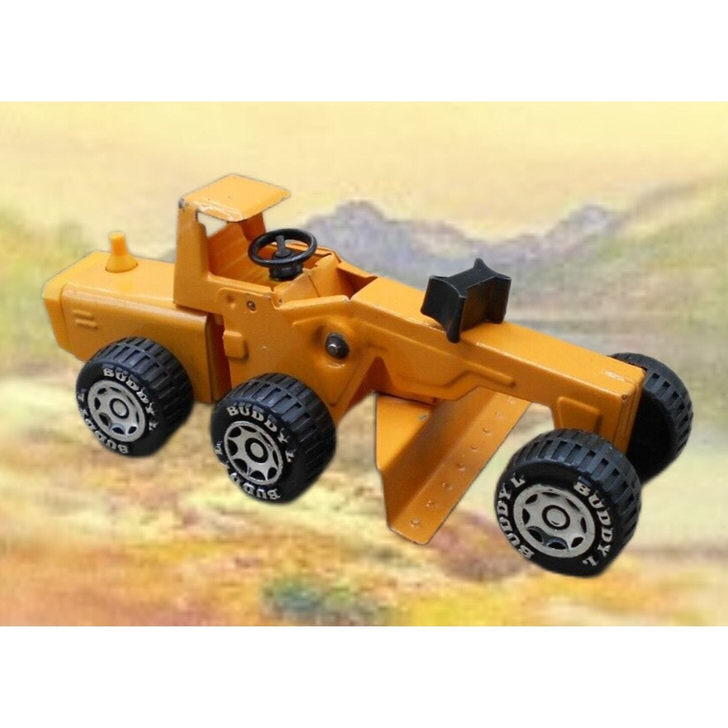Buddy L 1979 Construction Road Grader Toy Brutes #467 Pressed Steel Toy