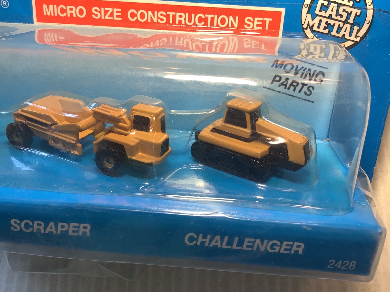 ERTL Mighty Movers Micro Construction Set Tractor, Scraper, Challenger DieCast