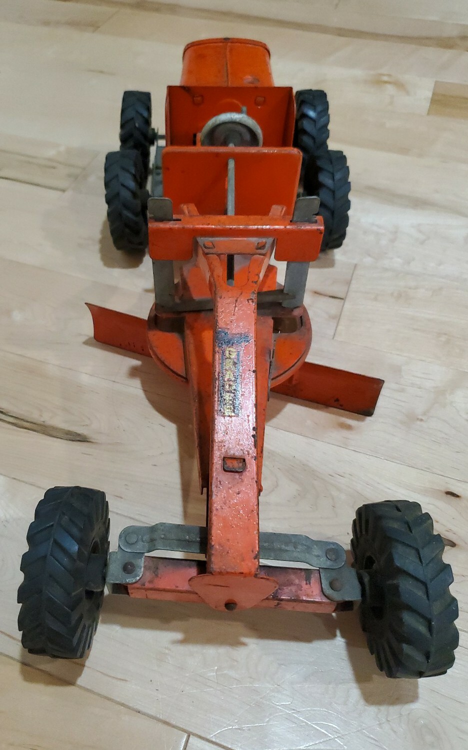 WYANDOTTE VINTAGE ROAD POWER GRADER PRESSED STEEL TOY RUBBER TIRES ORIGINAL