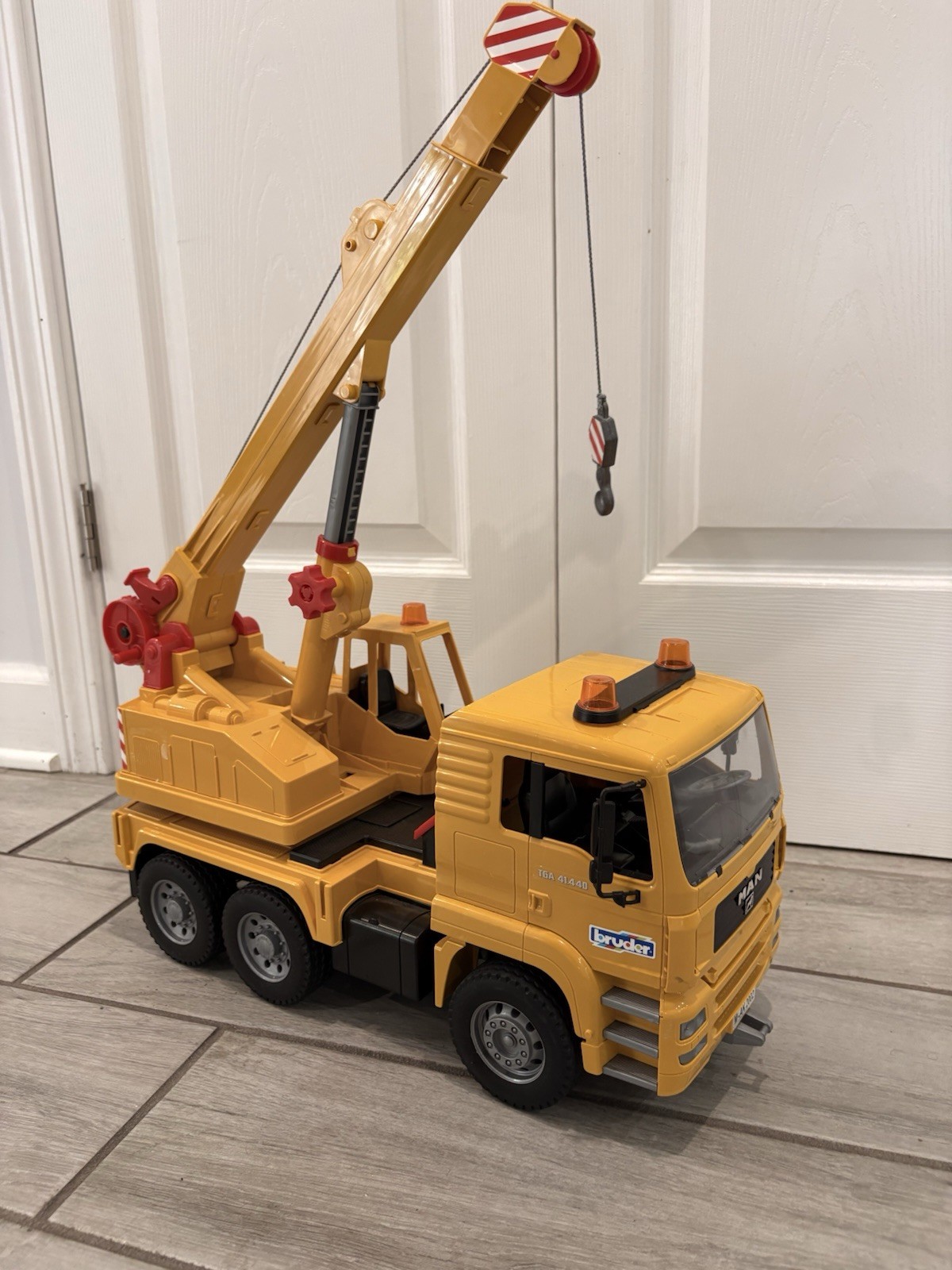 Bruder MAN TGA Crane Truck 02754 1:16 Construction Toy Yellow Made in Germany
