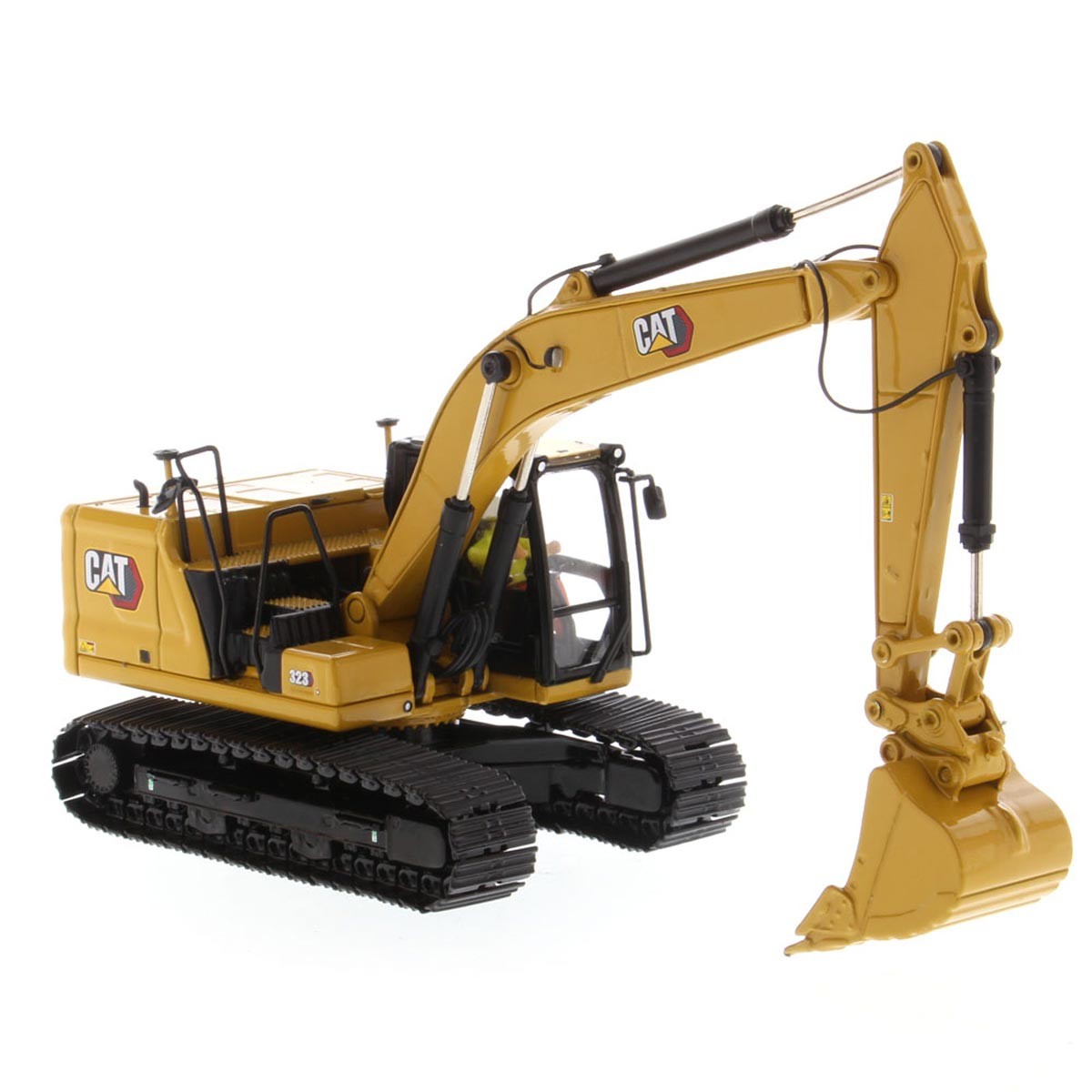 1/50 CAT Caterpillar 323 Excavator w/ Operator, High Line Diecast Masters 85657