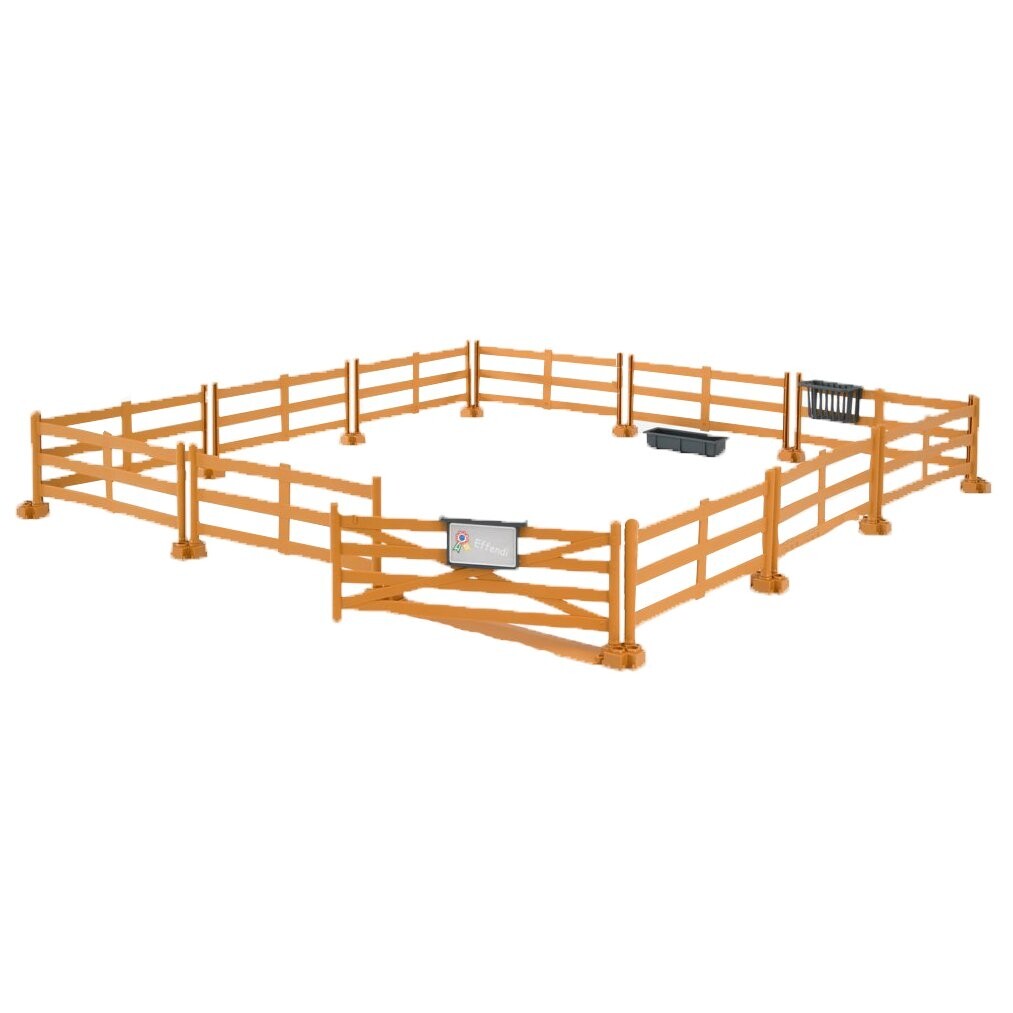 NEW Bruder Toys Pasture Horse Farm Fence Brown 62604
