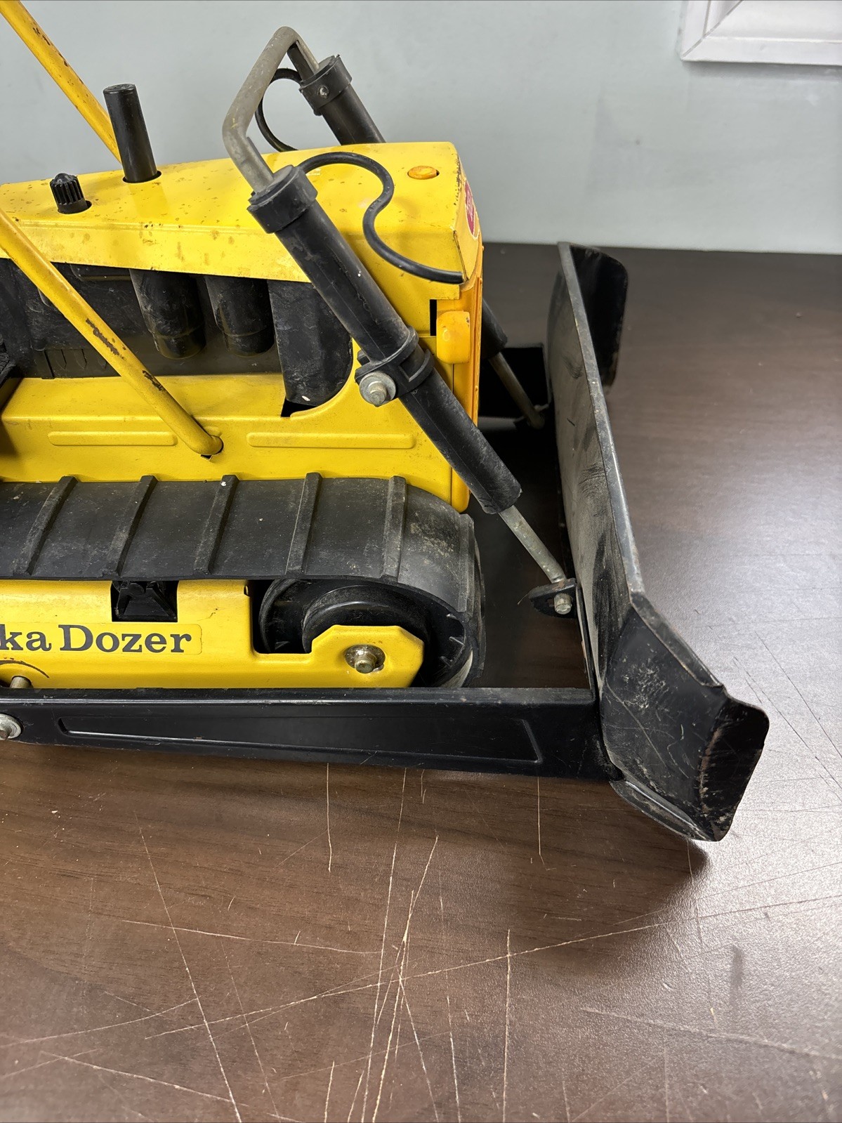 Vintage 1970s Mighty Tonka T-9 “Killdozer” Bulldozer Nice Shape Pressed Steel