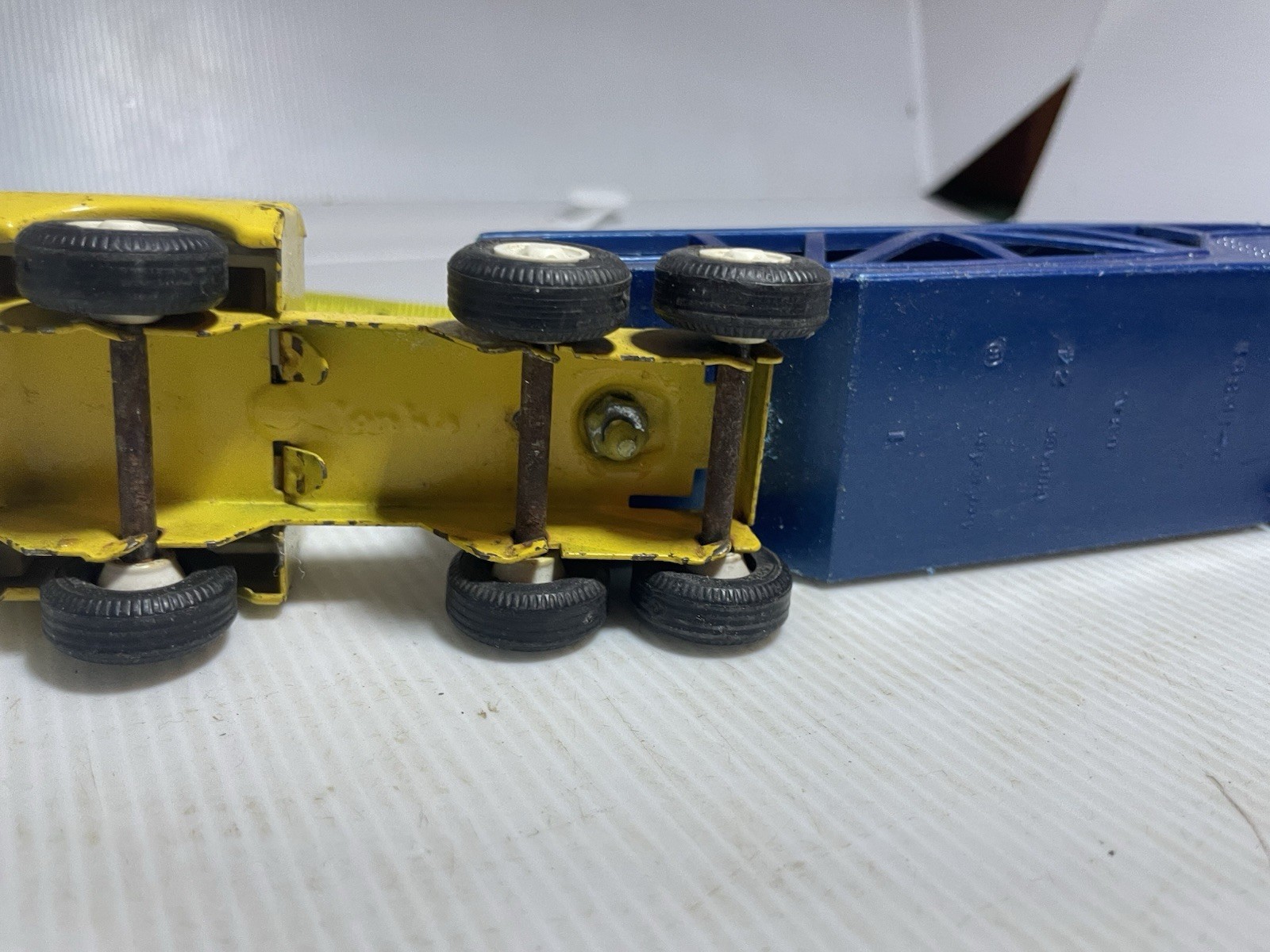 vintage pressed steel Tonka car carrier truck from the 1960s or 1970s