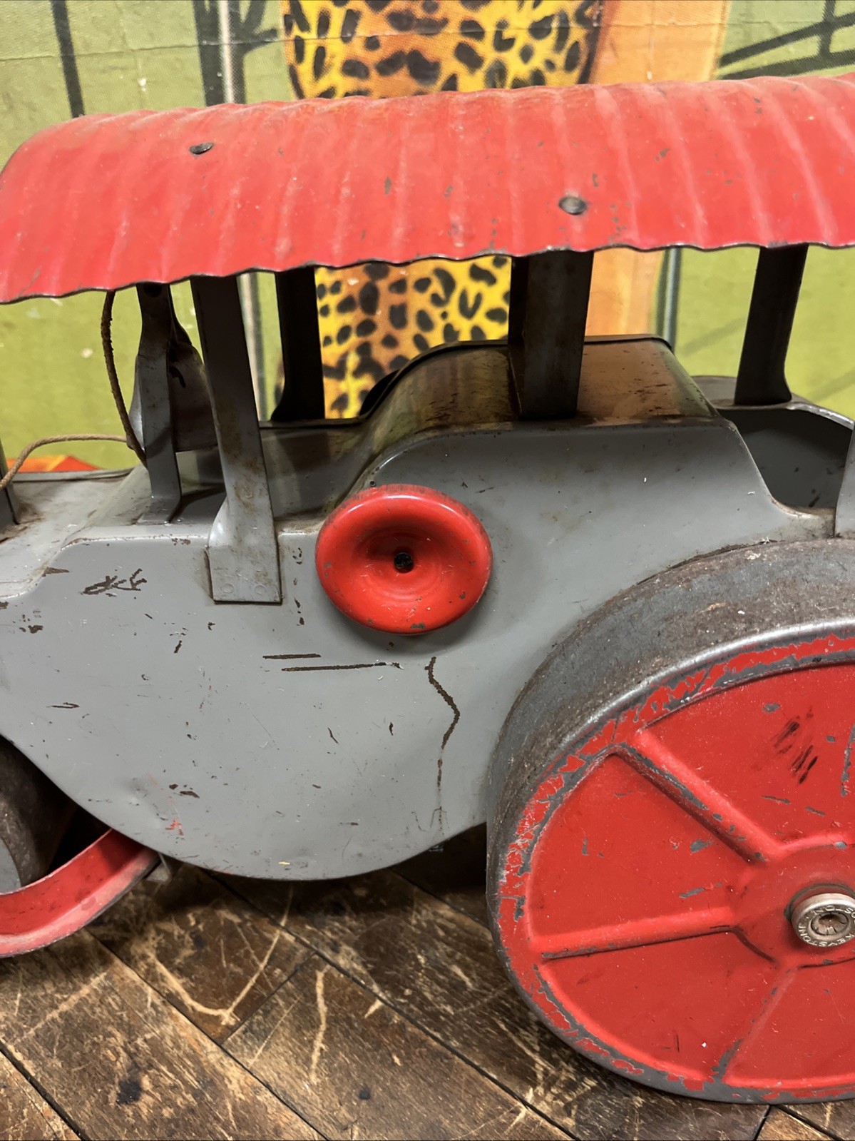 VINTAGE C. 1930 KEYSTONE RIDE ON STEAM ROLLER CONSTRUCTION STEELCRAFT WYANDOTTE