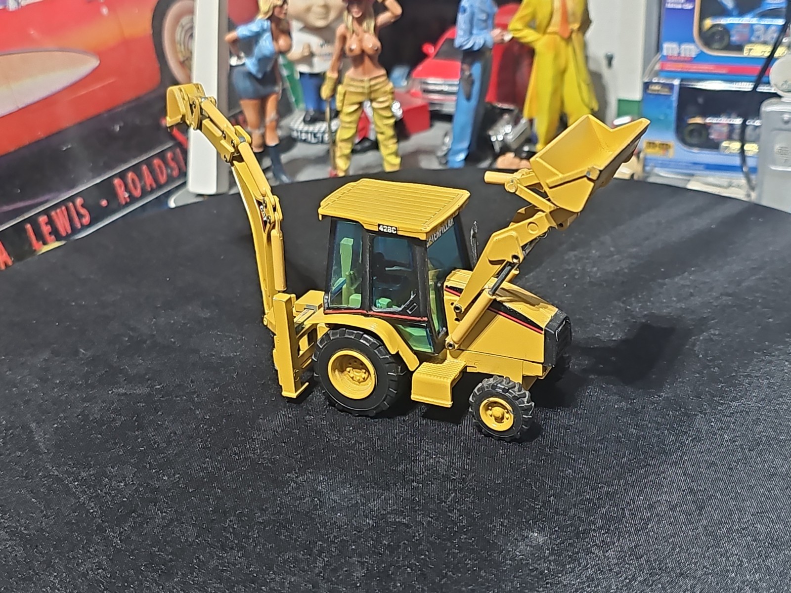 VINTAGE RARE NZG JB503 Modelle 1:50 Scale Caterpillar 416C Backhoe Loader