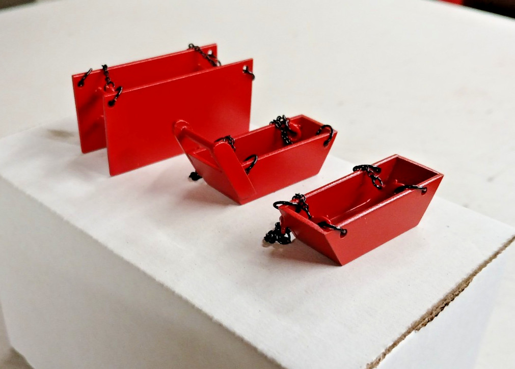 All Metal Trench, Bedding, Yard Box Set Lift Slings Authentic Manitowoc Red 1/87
