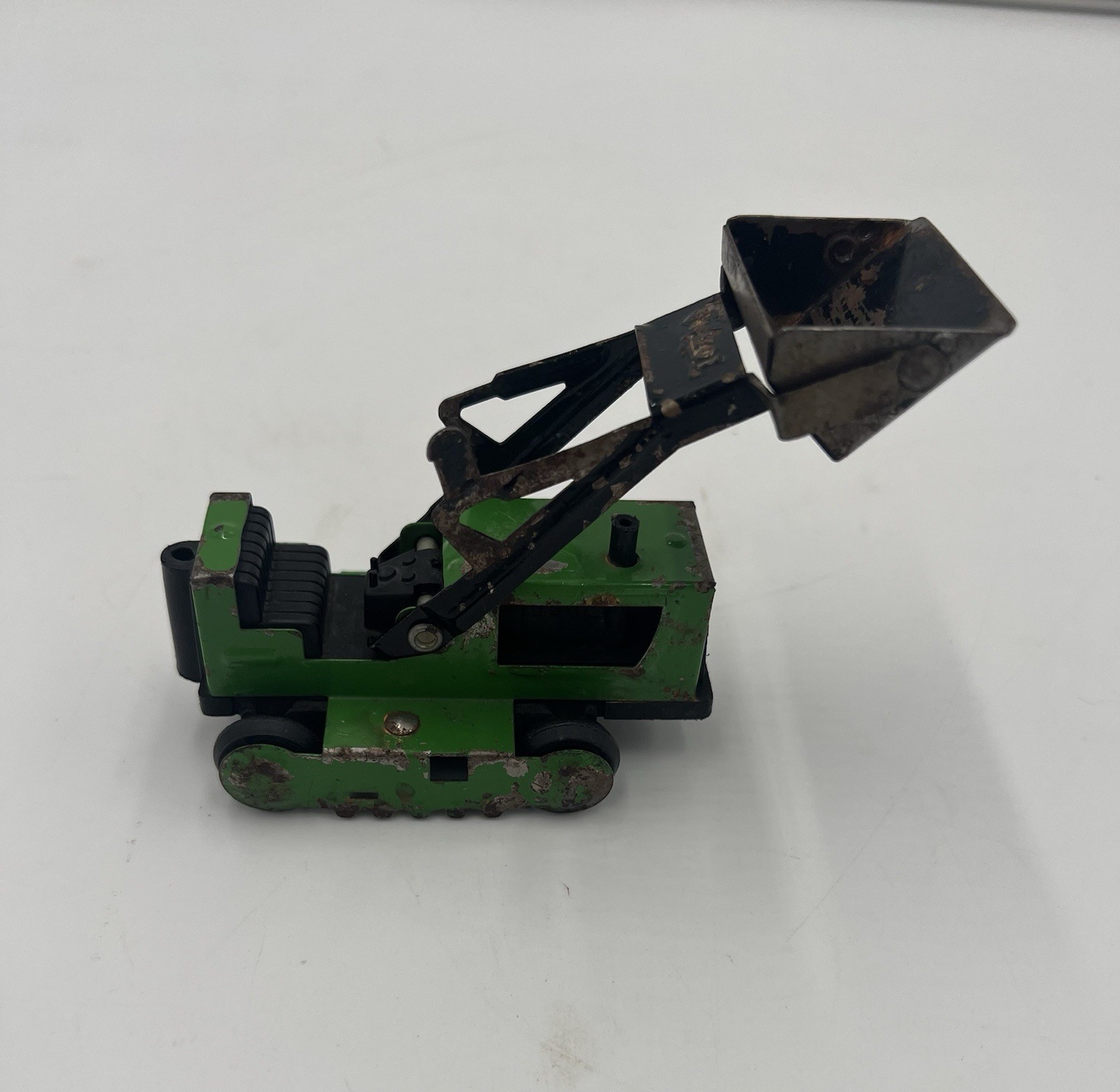 Vintage Green Tonka Construction Equipment Pressed Steel Bulldozer As Is Read