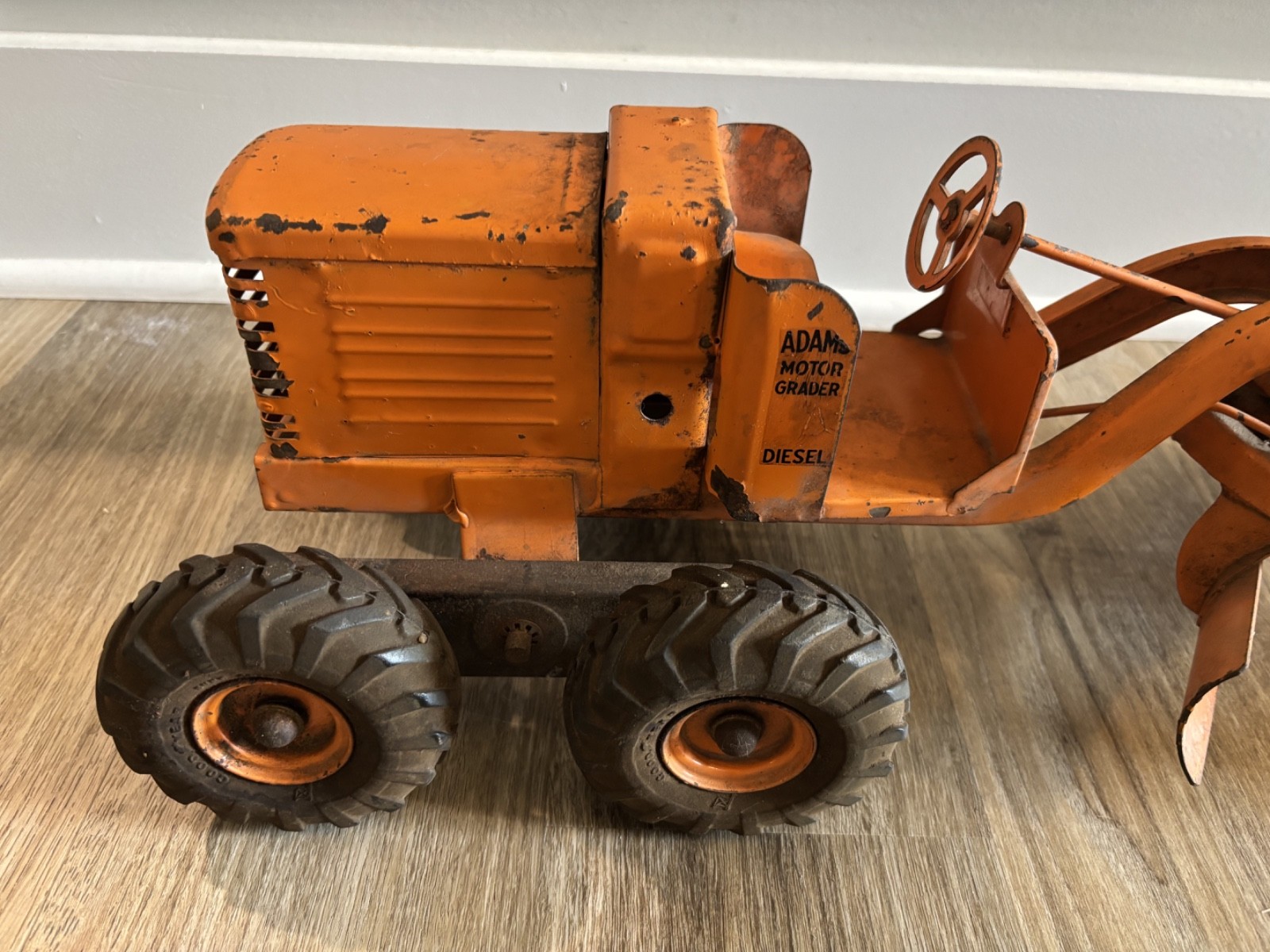 Vintage Doepke Model Toys Adams Road Grader Diesel Motor Steel 1950’s