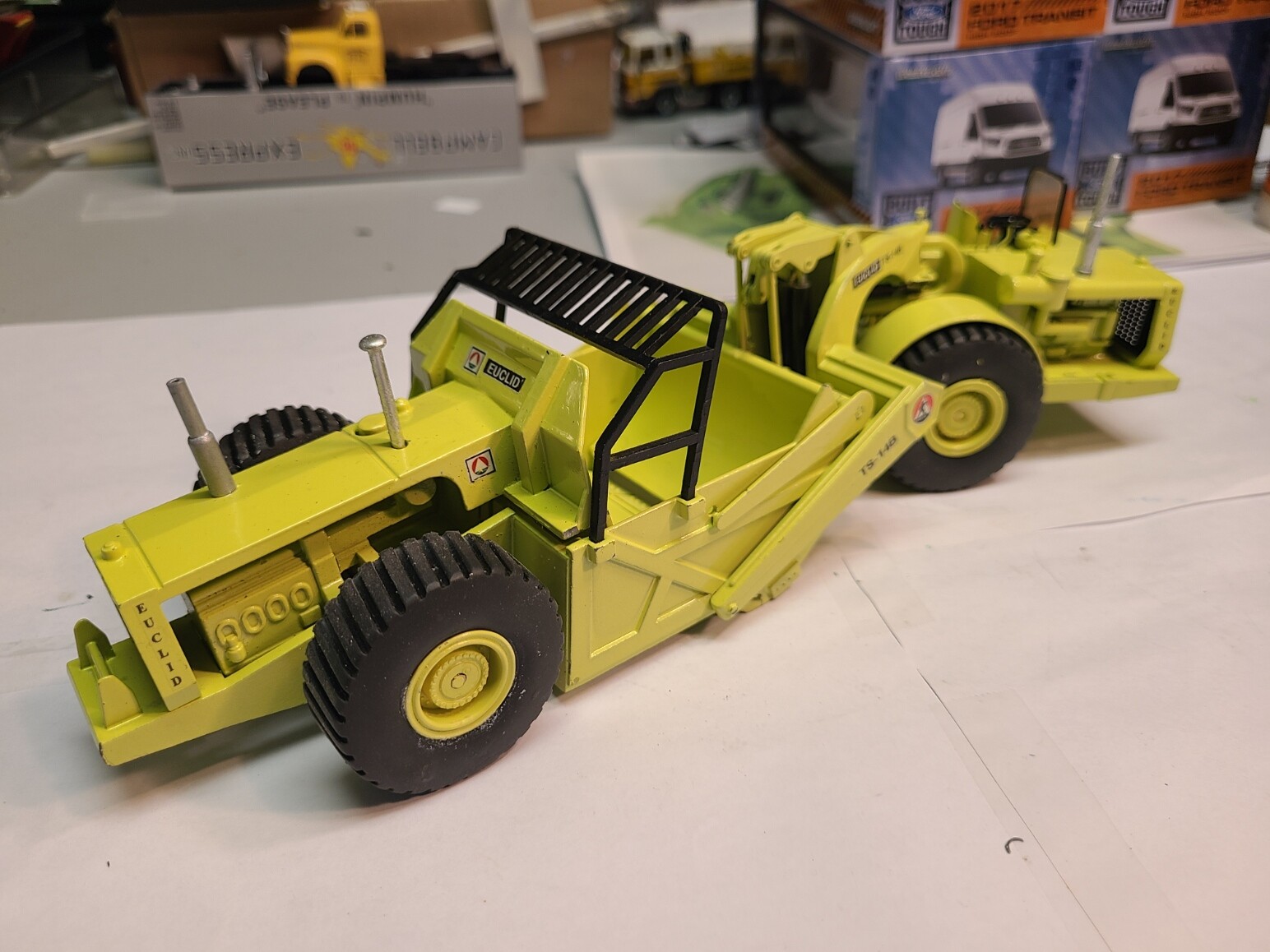 1/40 EUCLID Conrad CUSTOM TS-14B Scraper – NEW CUSTOM RUBBER TIRES !!!