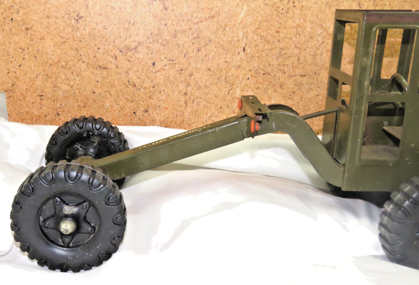 Vintage STRUCTO Pressed Steel Army Engineers Road Grader AS IS