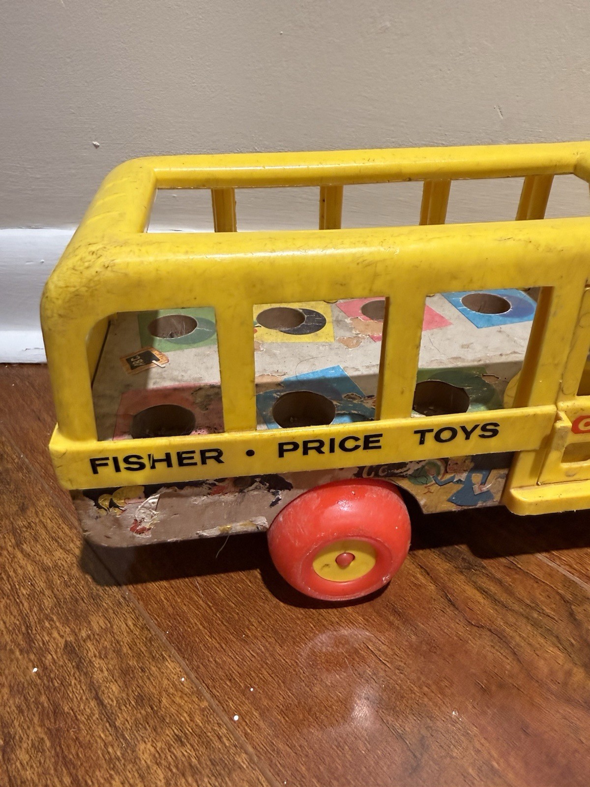 Vintage 1965 Fisher Price Little People School Bus 192 Original Authentic