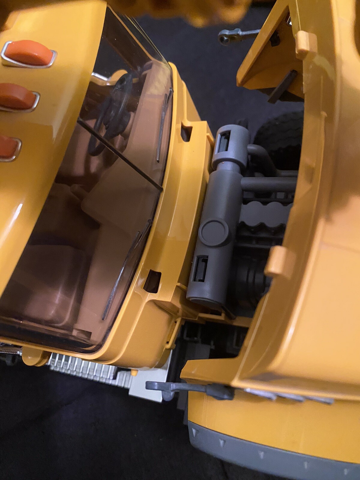 BRUDER 2818 Liebherr Realistic Crane Mack Truck Yellow