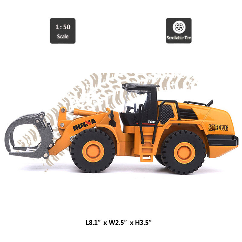 1:50 Timber Grabber Toy Truck Construction Equipment Metal Diecast Toy Vehicle