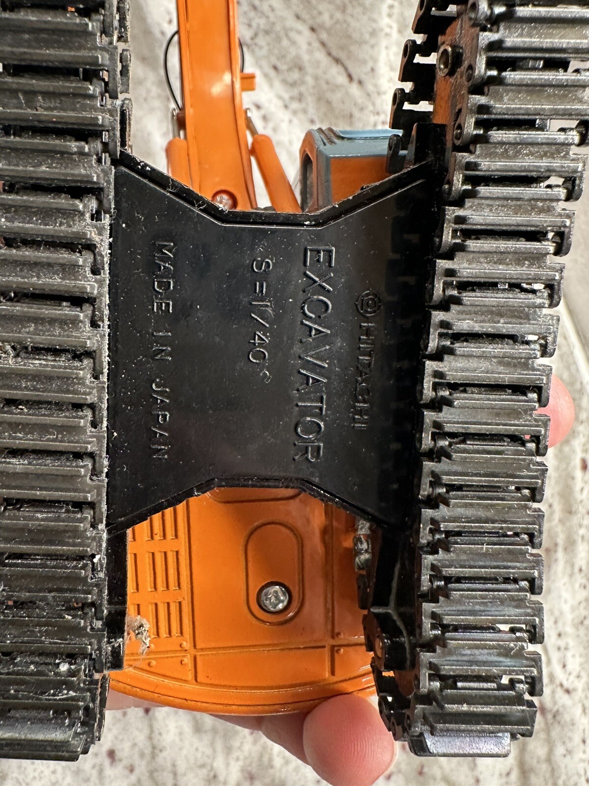 Vintage Novelty Hitachi Super EX200 Elle Excavator 1:40 Diecast Made In Japan