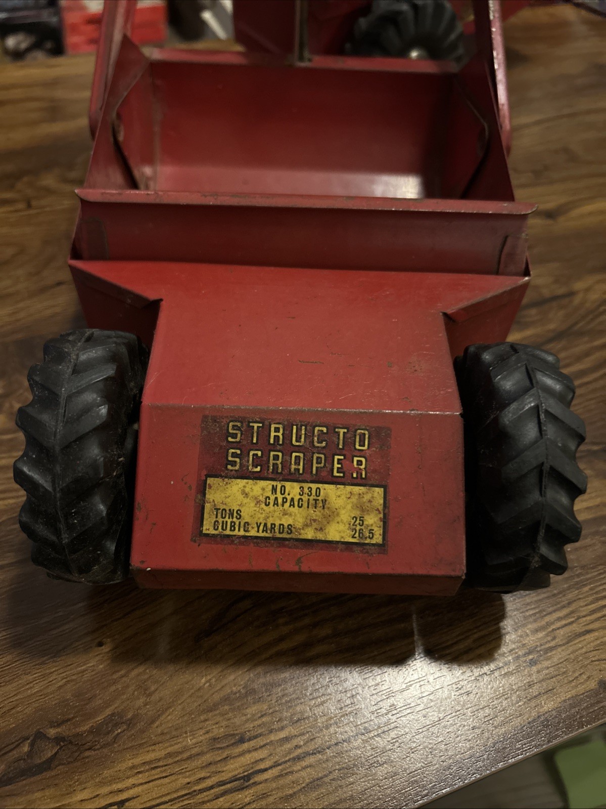 Vintage Original 1950’s Structo Toys Red Structo Scraper Construction Toy