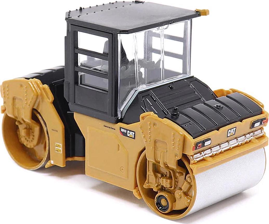 CAT Caterpillar CB-13 Tandem Vibratory Roller with Cab Yellow and Black 1/64 by