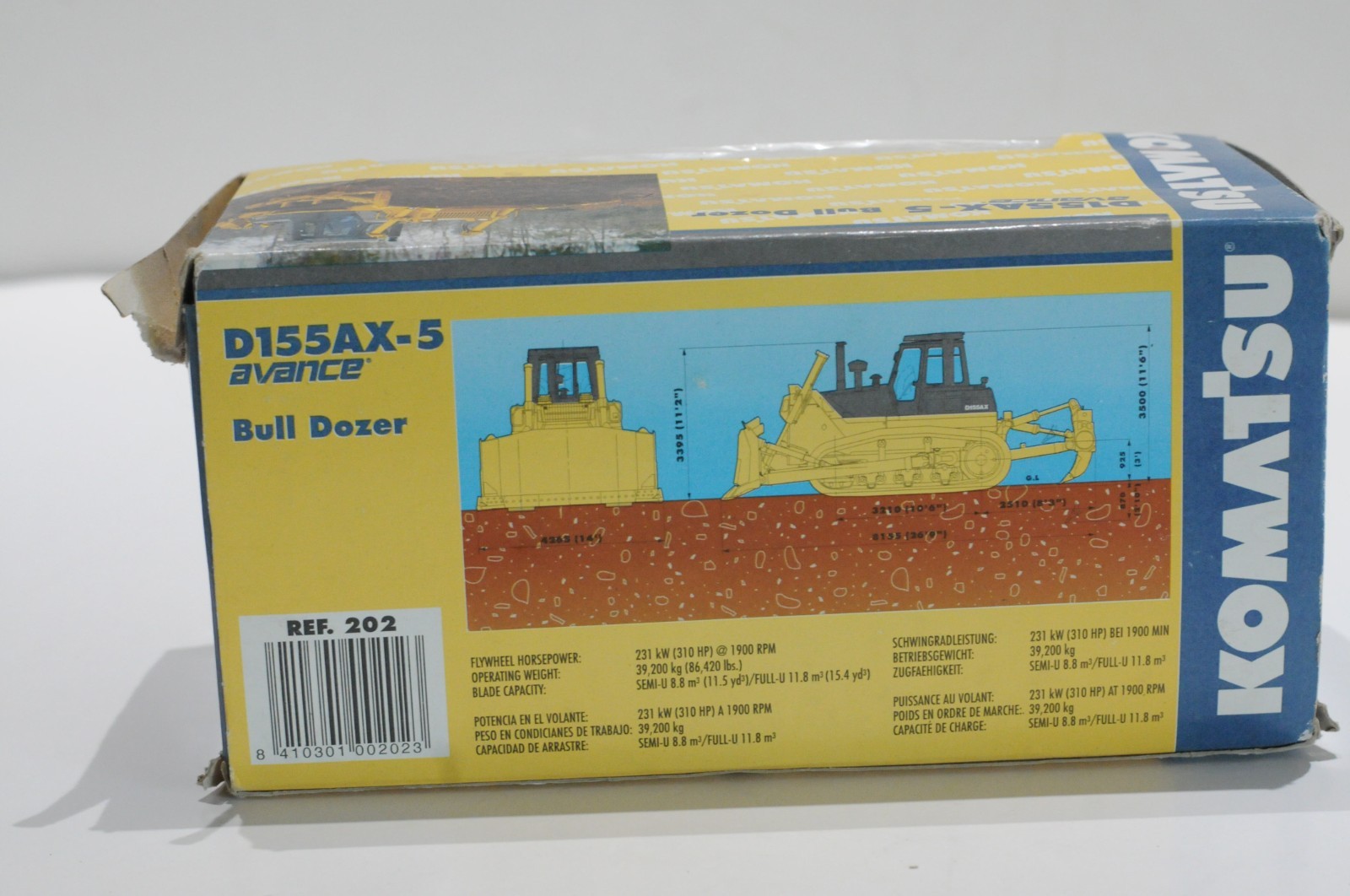 JOAL KOMATSU D155AX-5 AVANCE BULLDOZER SCALE 1:50 DIECAST 202