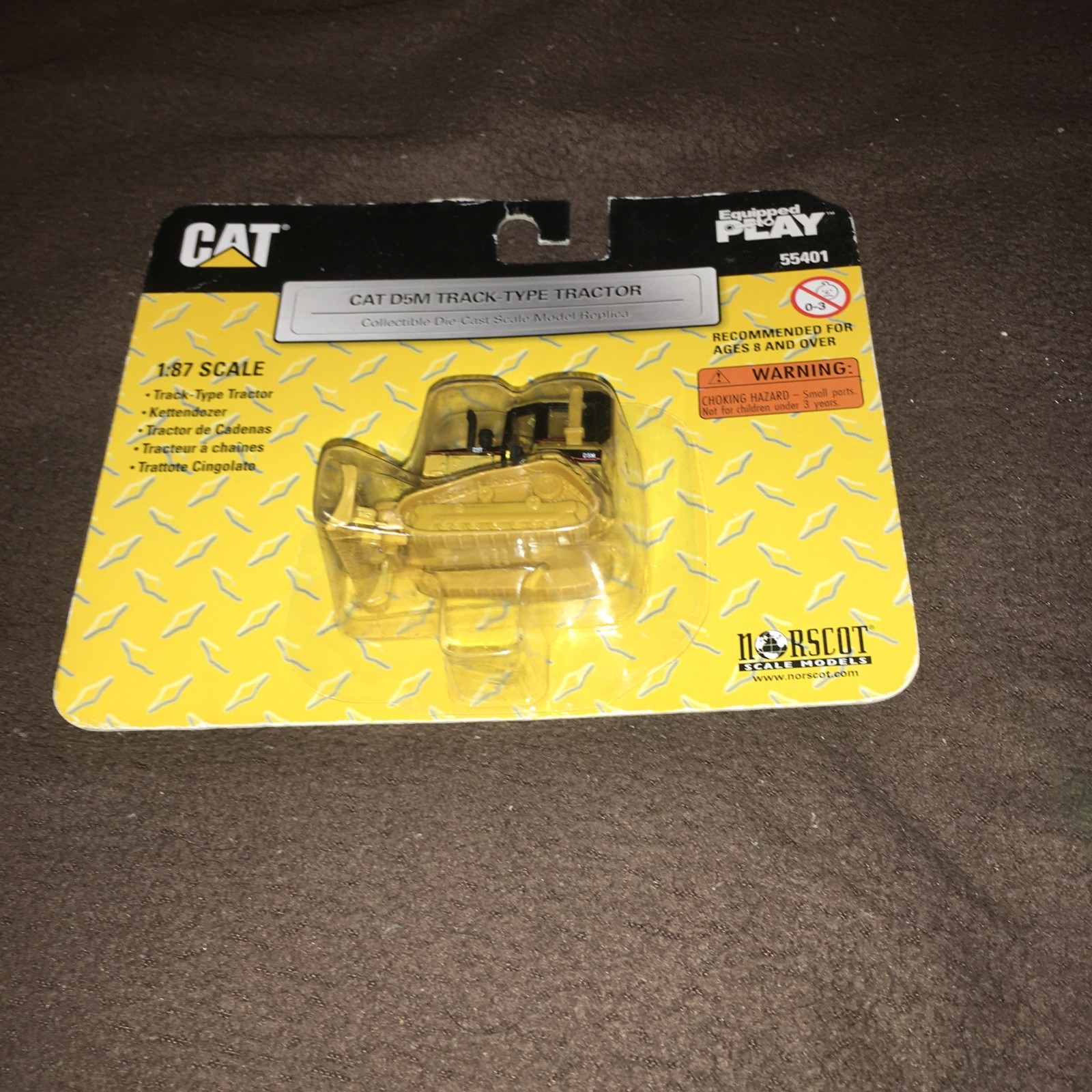 NIB 2005 CAT D5M TRACK-TYPE TRACTOR CONSTRUCTION 1/87 NORSCOT DIECAST TOY #55401