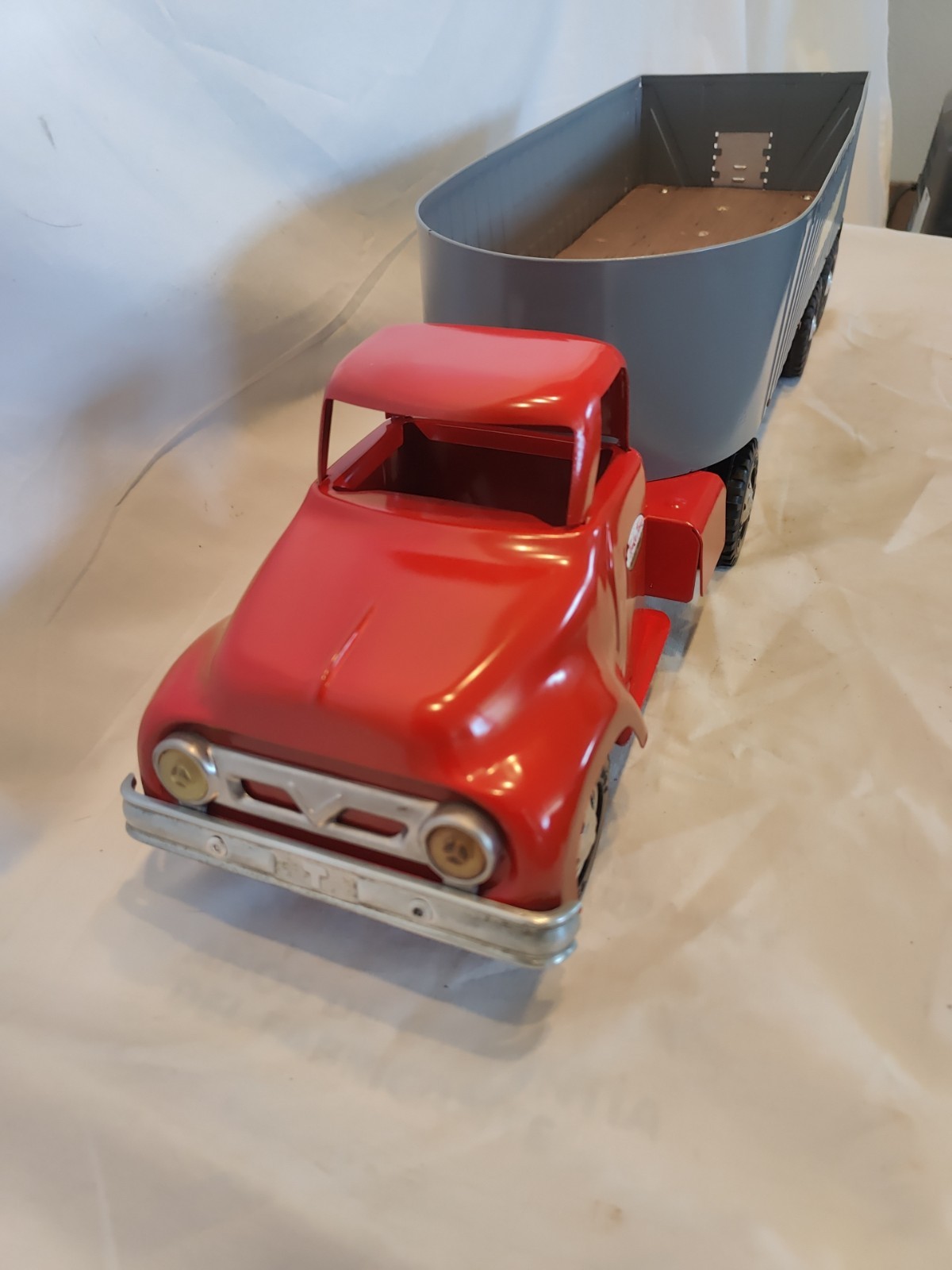 Vintage 1950s Tonka “CARGO KING” Semi Tractor Trailer Truck Restored – DETAILED.