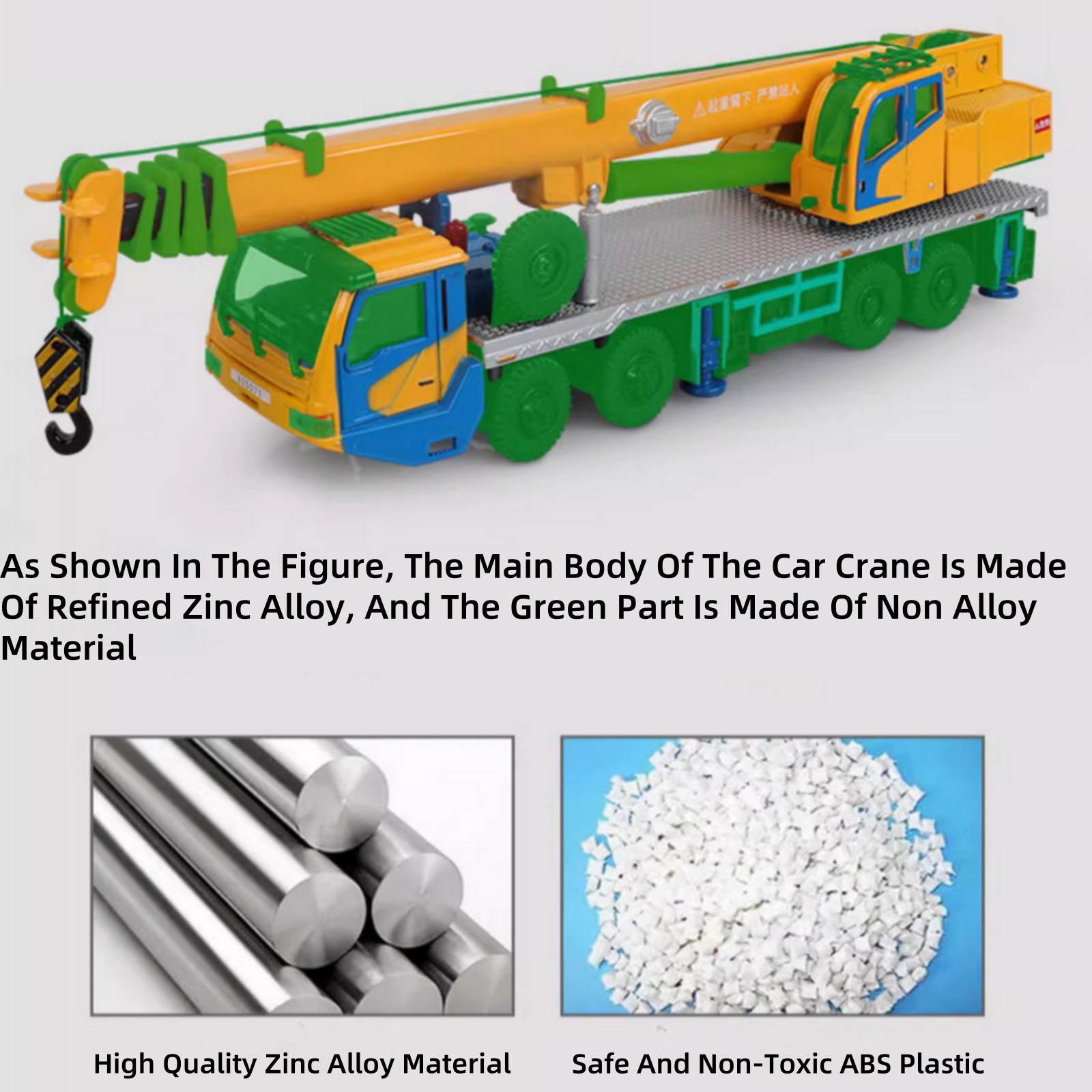 Alloy 1/55 Scale Machinery Lift Crane Truck Vehicle Finished Model Collection