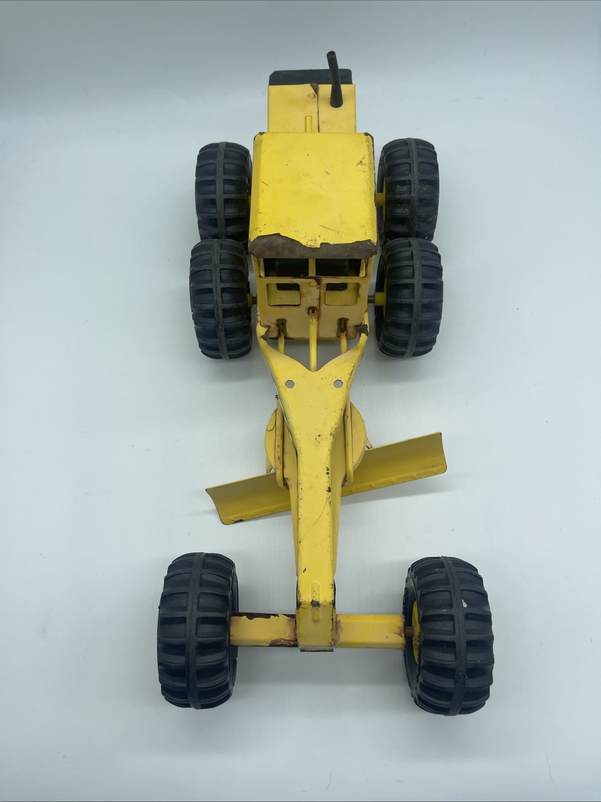 Vintage TONKA Road Grader Pressed Steel Yellow Construction Toy Truck 60’s-70’s