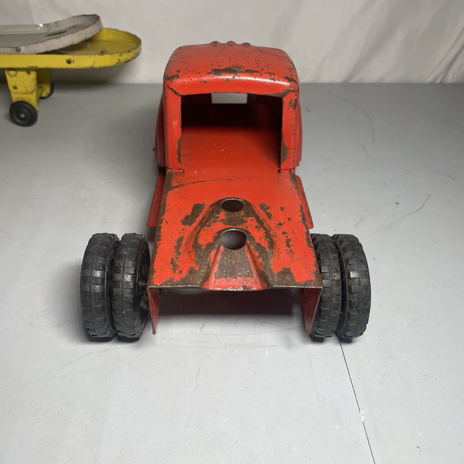 Lincoln Toys Auto Transport Truck Car Hauler Pressed Steel Canada 1940-60 Vtg