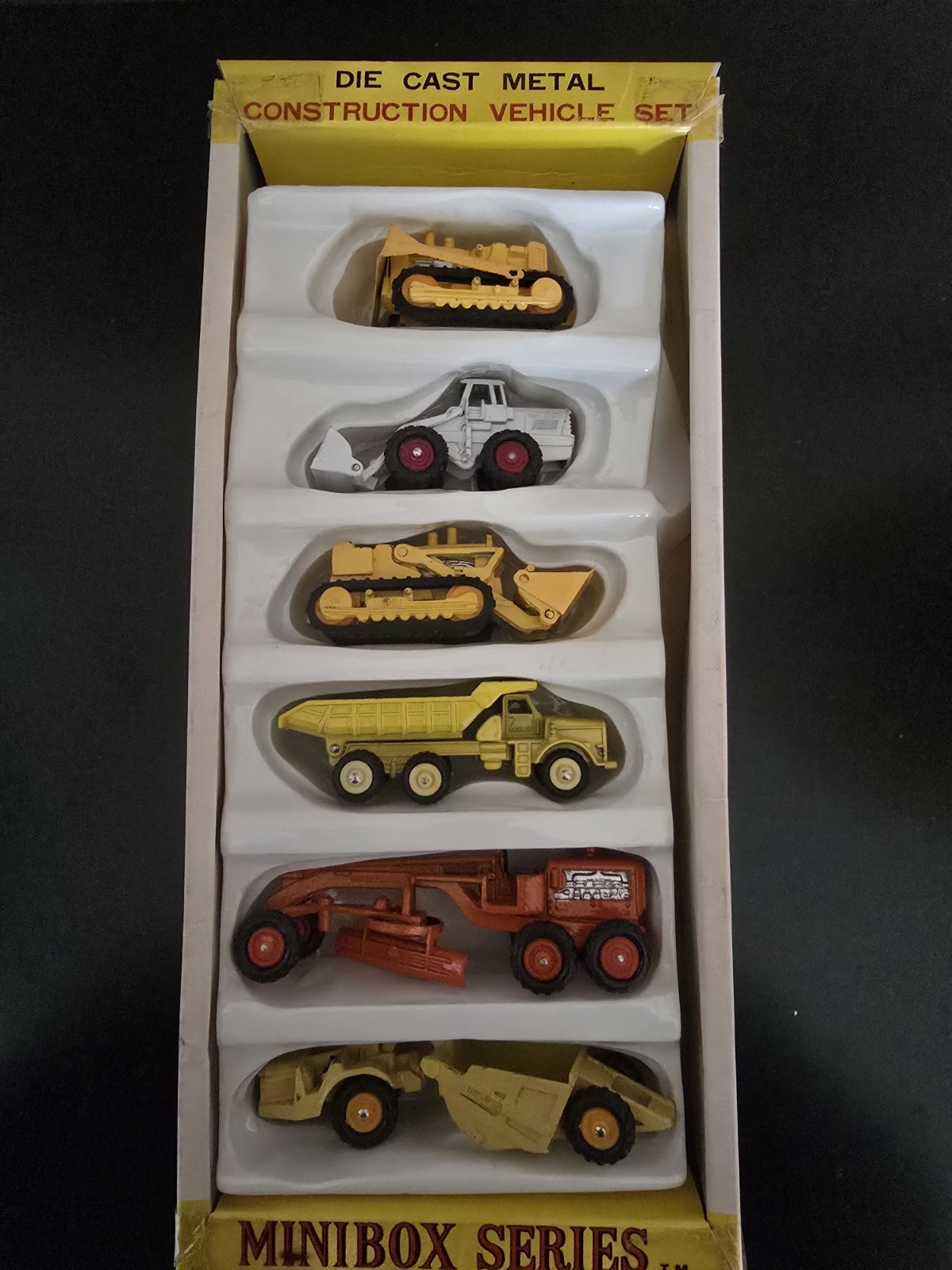 Rare 1960s Minibox Series Construction Vehicle set Die Cast Metal