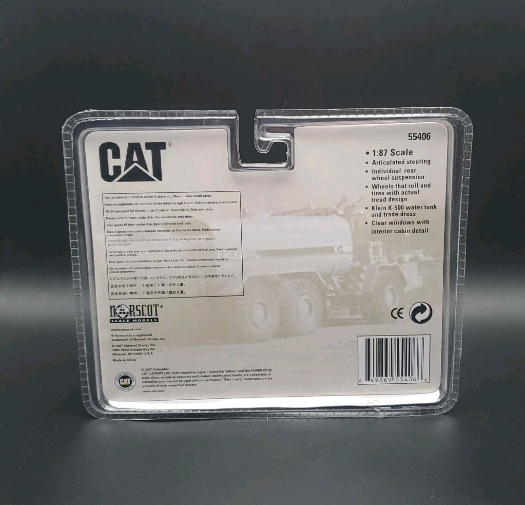 Norscot Cat 730 Articulated Truck With Klein Water Tank 1:87 DieCast Model 55406