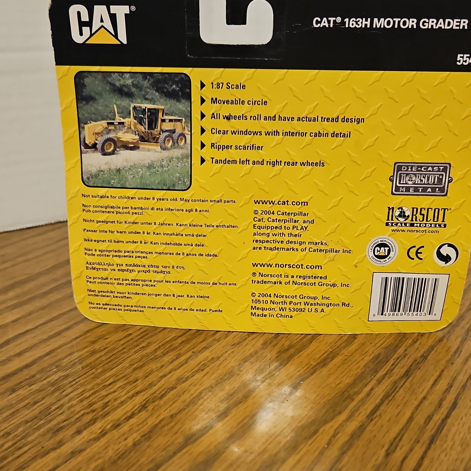 Norscot CAT 163H Motor Grader 1:87 Diecast Metal Collector Series