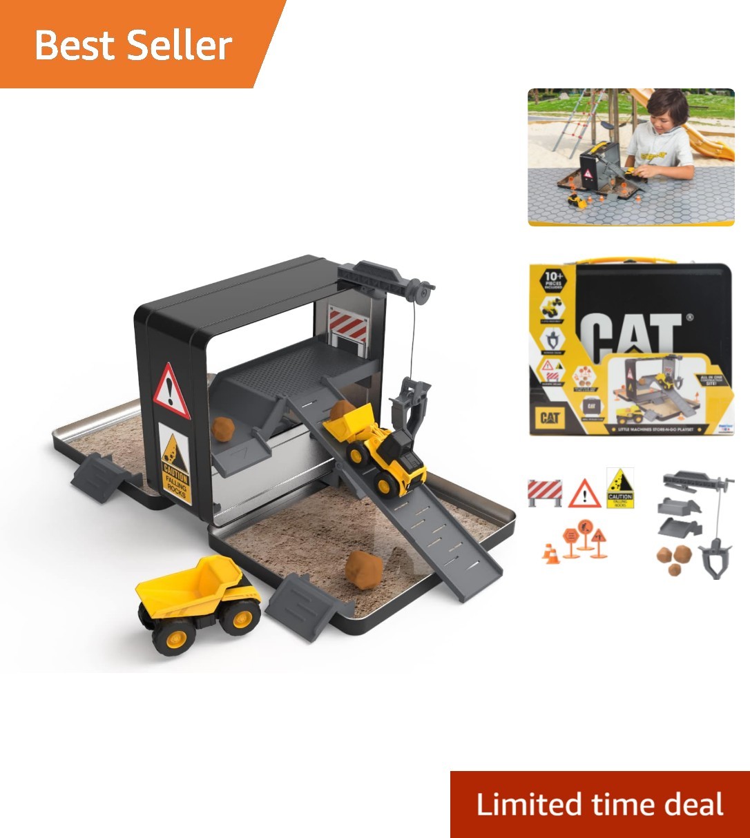 CAT Store N Go Construction Playset – Portable Multi-Level Jobsite for Kids