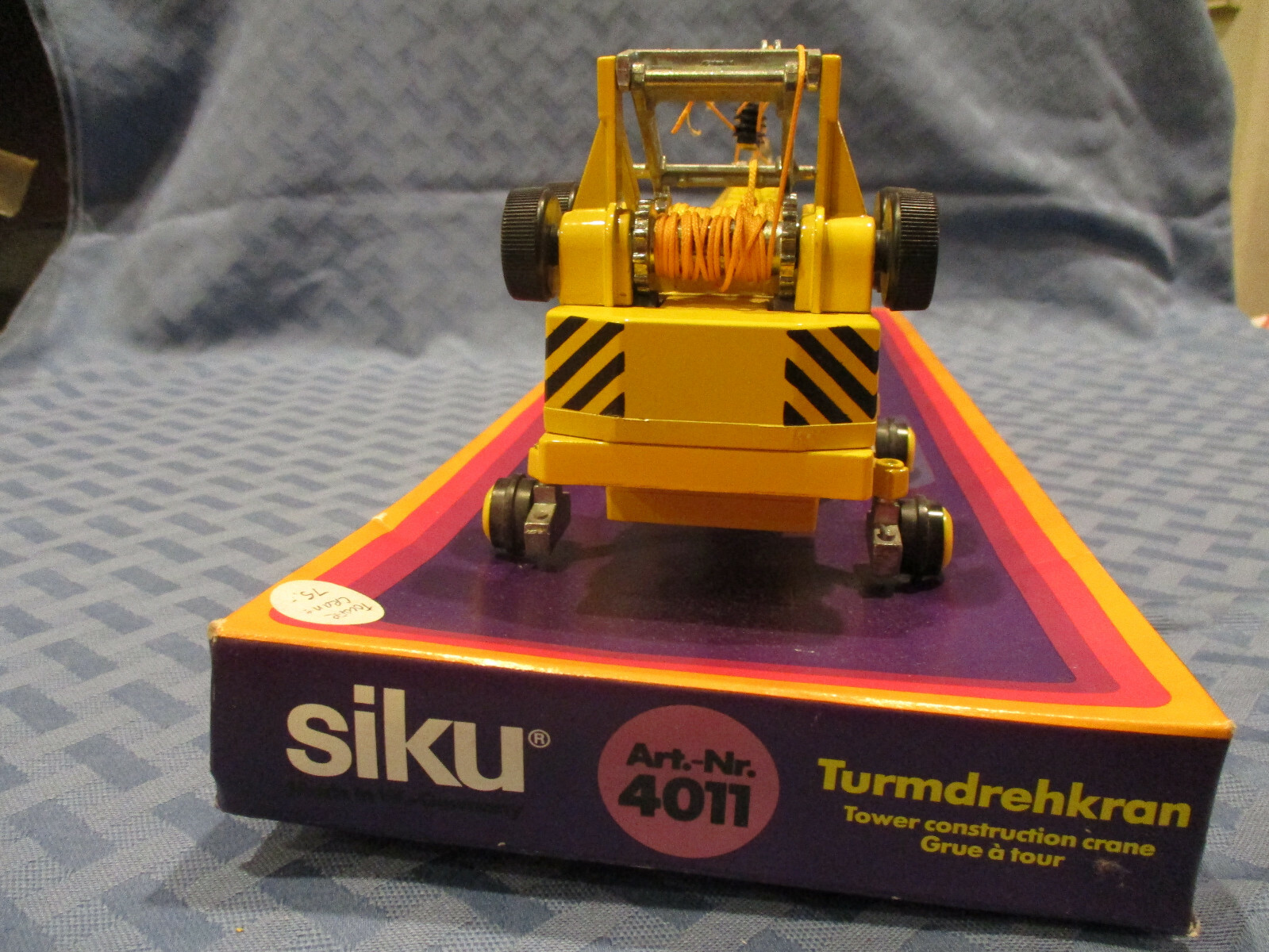 SIKU Mercedes 2232 with Tower Construction Crane, # 4011, 1/55, W. Germany
