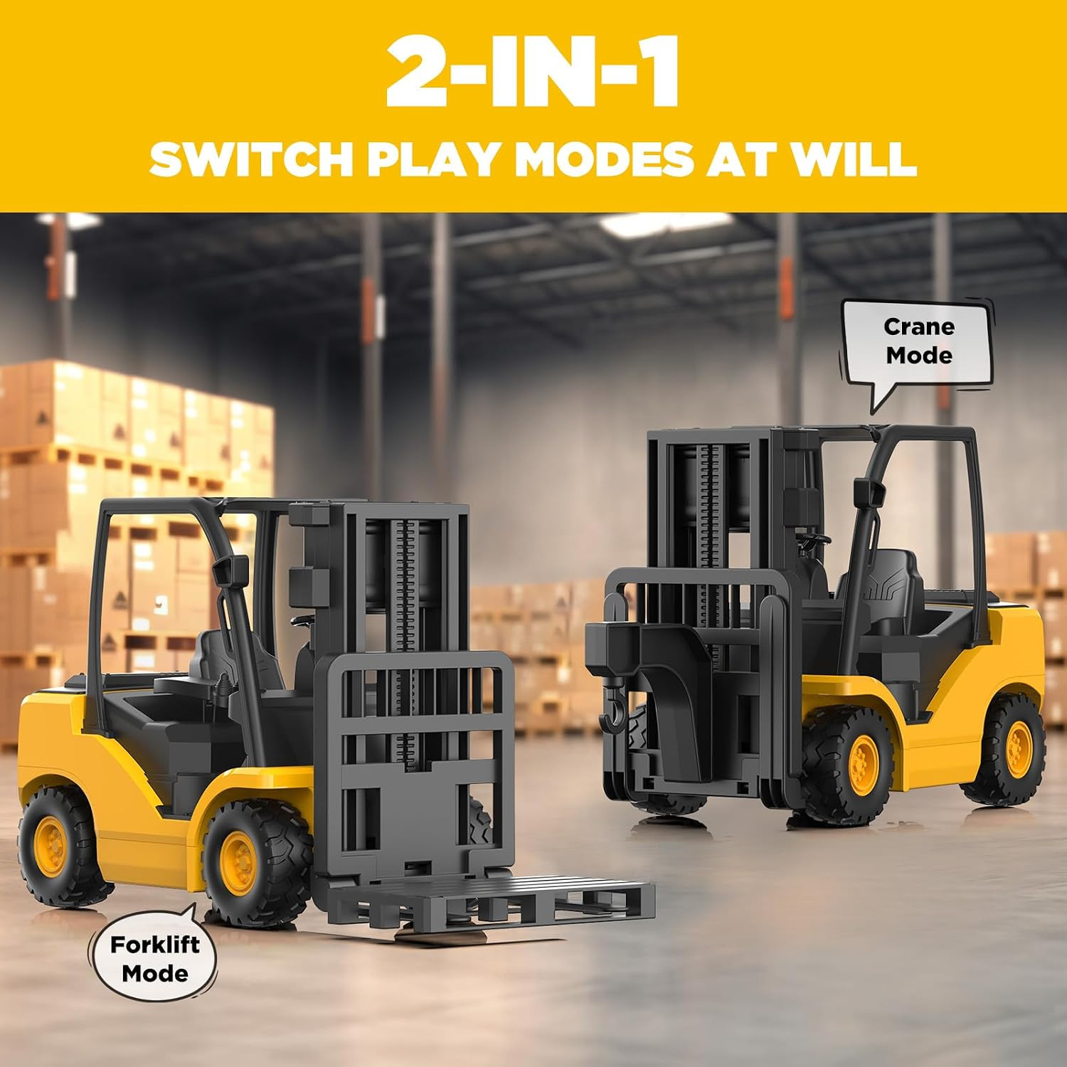 9-Channel Remote Control Forklift Truck – 1:18 Scale Construction Toy