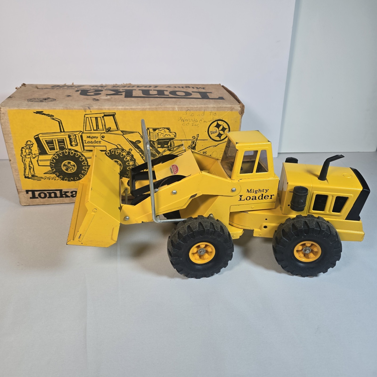 1960s Tonka Mighty Loader No. 2920 Pressed Steel Mound Minn w Box USA