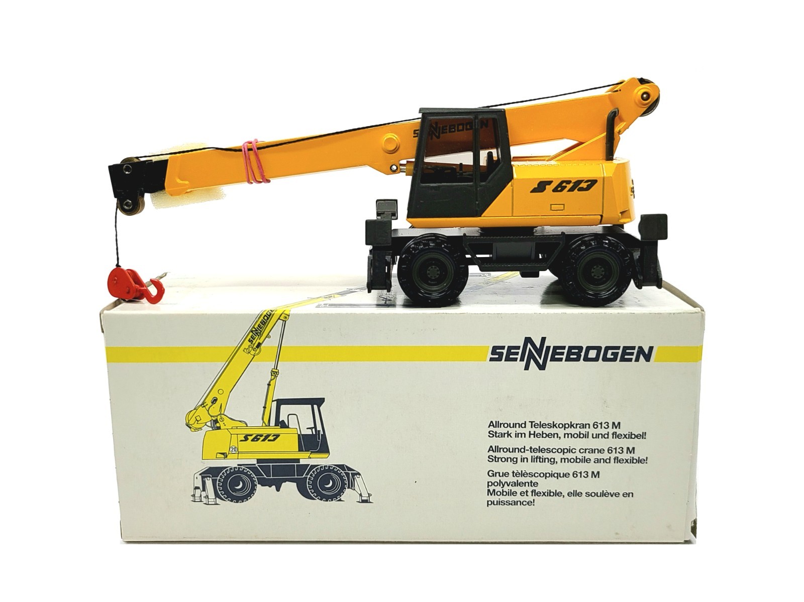 Sennebogen S613 Telescopic Mobile Crane – NZG 1:50 Scale Diecast Model #392 New