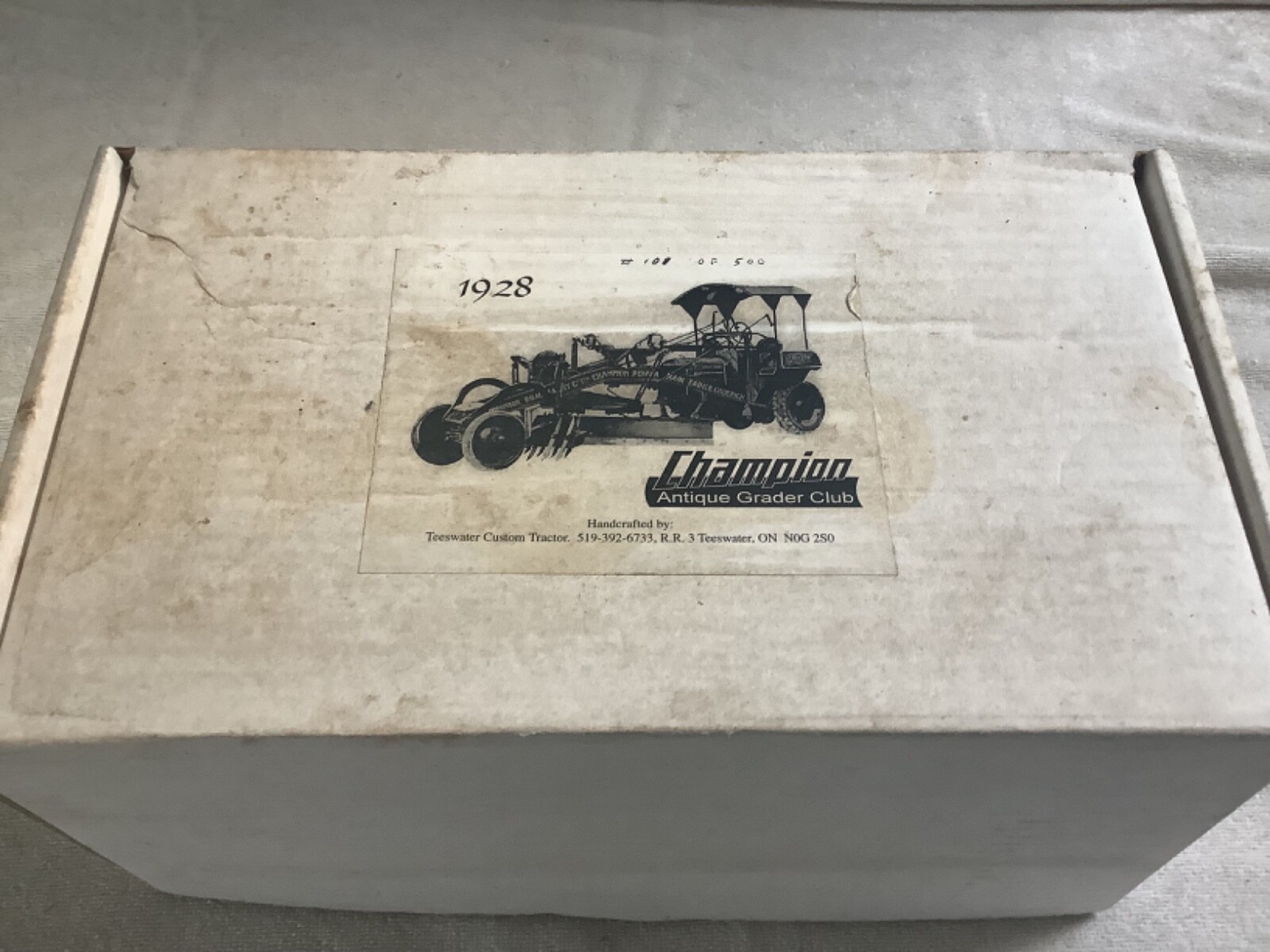 Teeswater Custom Tractor 1928 champion grader antique grader club 101 of 500 New