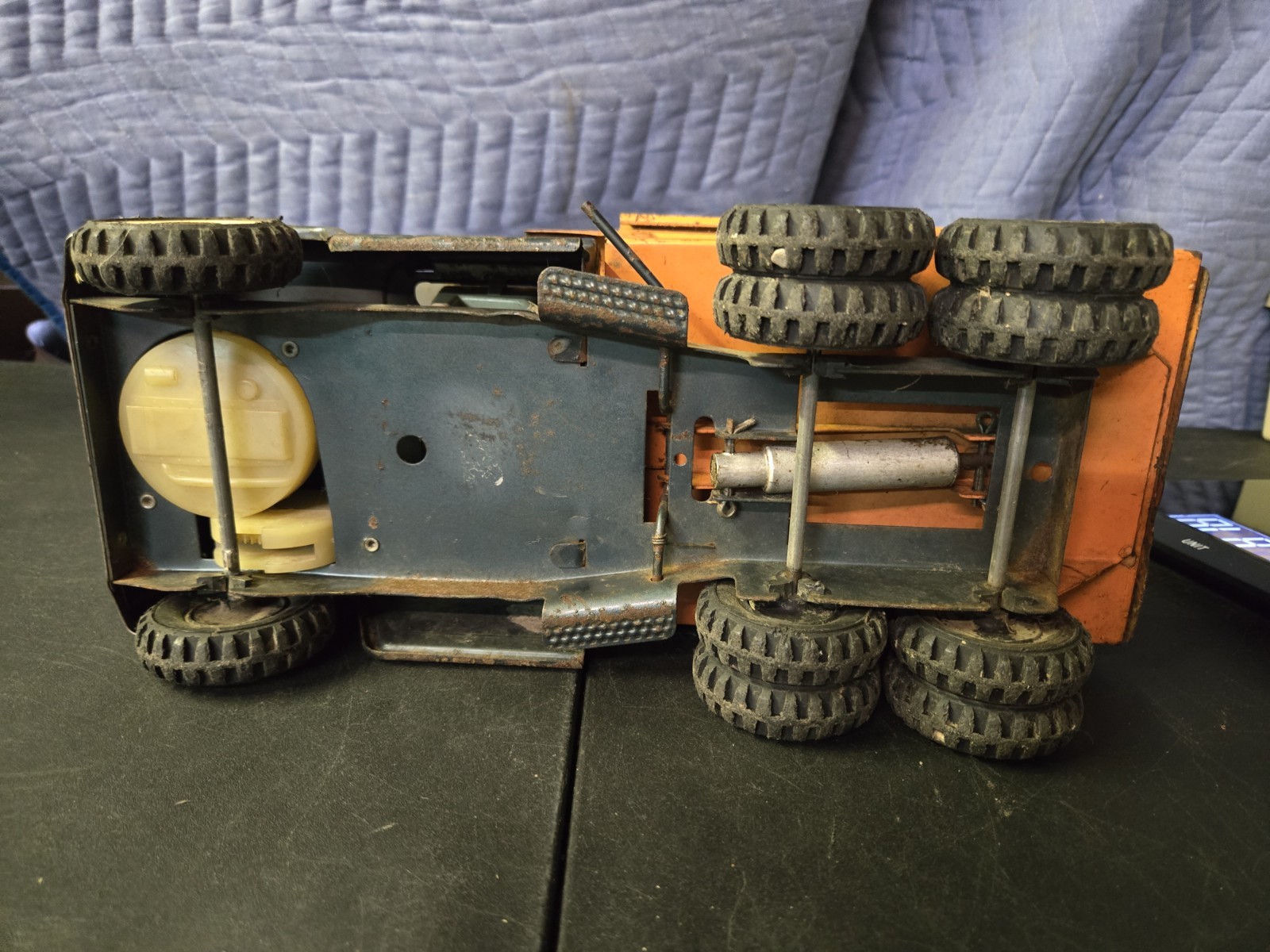 STRUCTO HYDRAULIC ACTION 10 WHEEL DUMP TRUCK PRESSED STEEL TOY VINTAGE