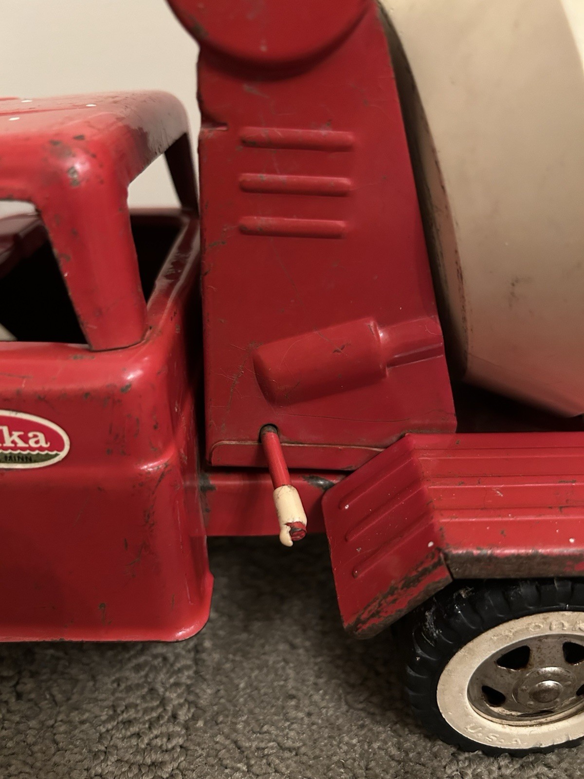1960s Tonka Gas Turbine Cement Mixer Truck #620 Red White Missing Parts Read!