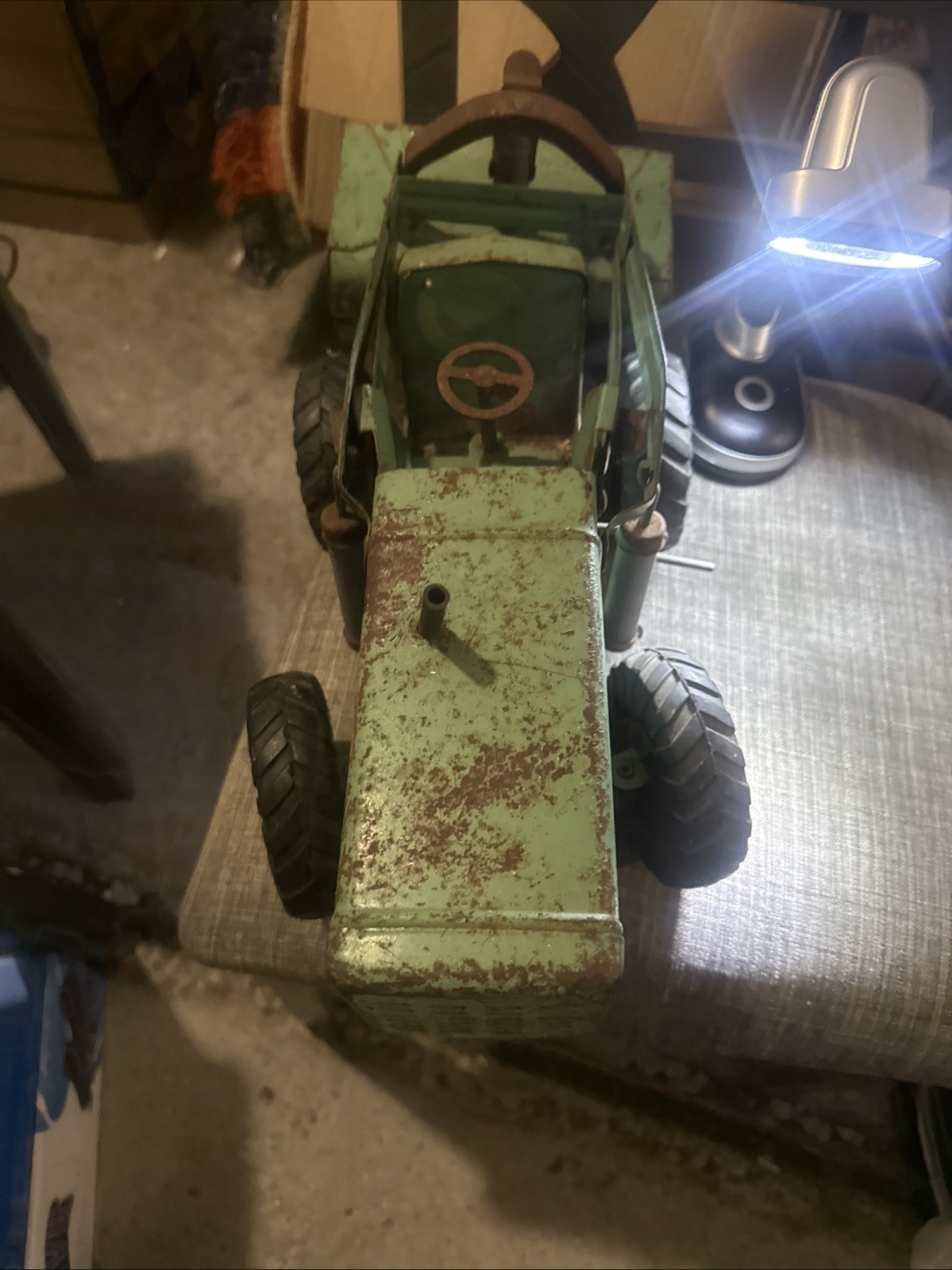 Rare Vtg Nylint Hough H-25 Payloader Green Pressed Steel Construction Toy