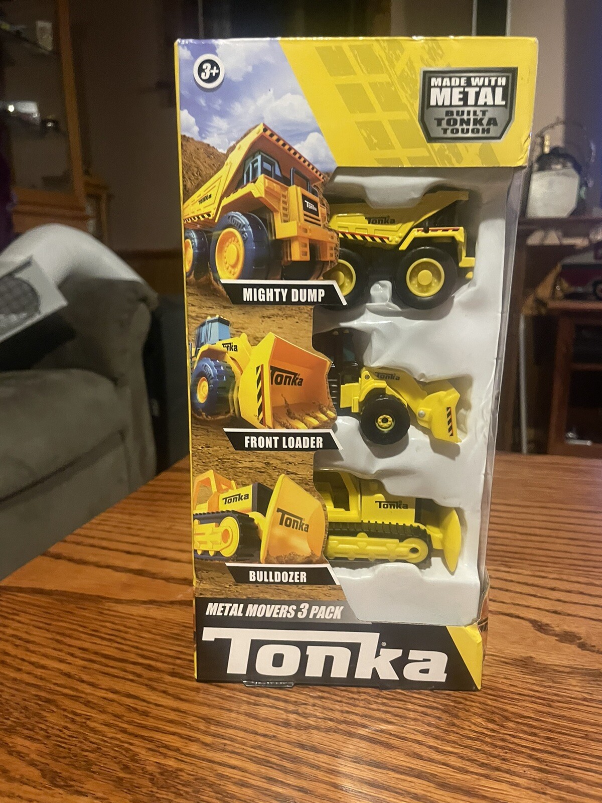 Tonka Metal Movers 3 Pack Dump Truck Front Loader Bulldozer 3+ (C9)