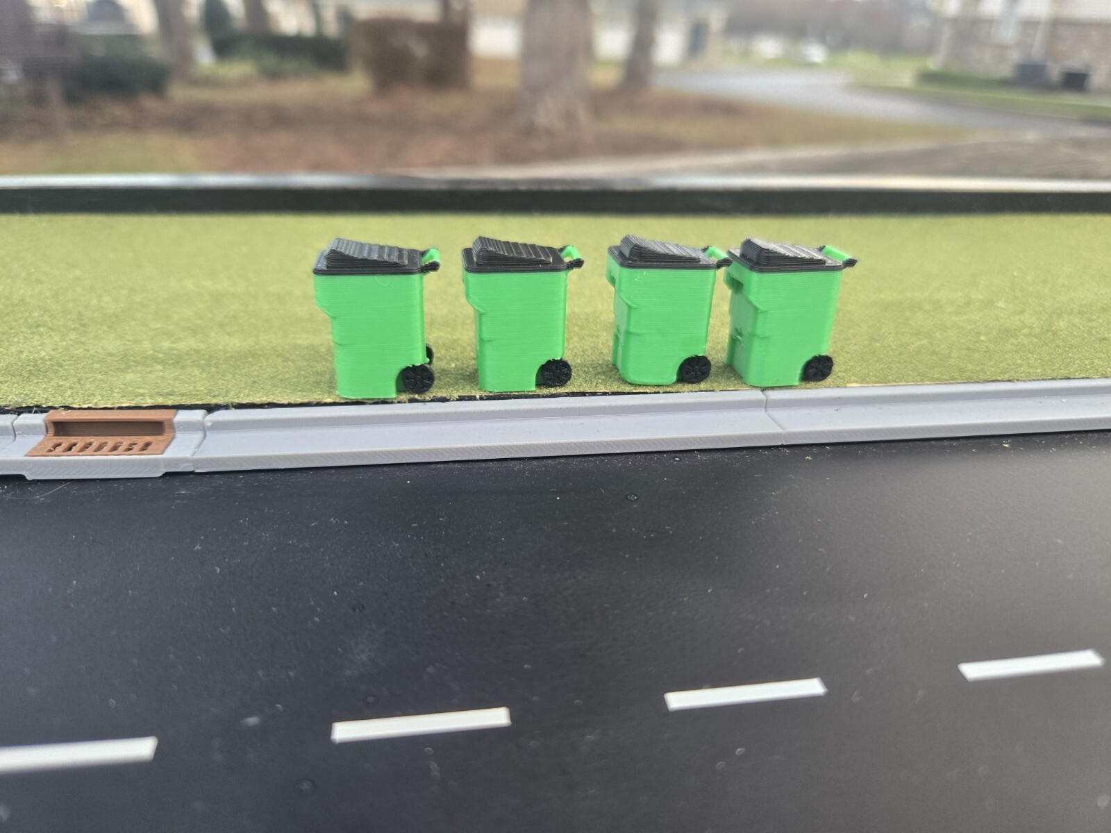 1/50 Scale Trash Bins *4 Pack* in Green