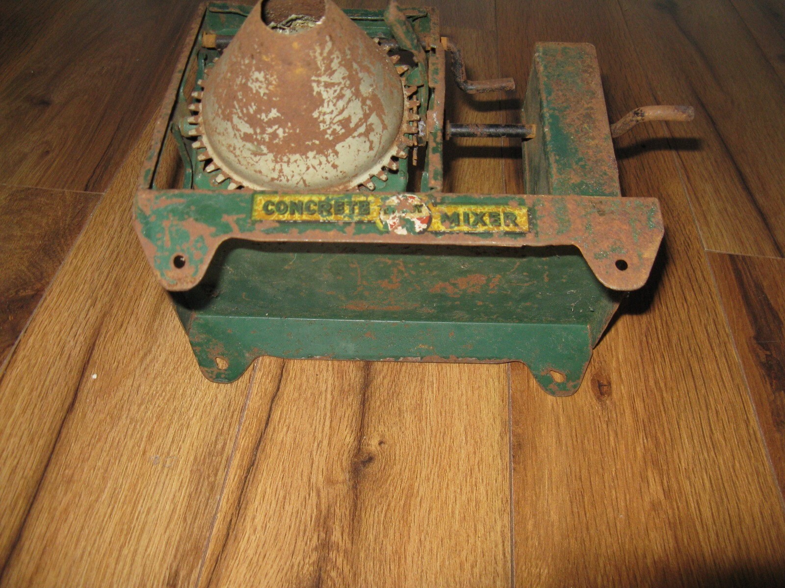 **PARTS REPAIR** Antique BUDDY L Green Concrete Cement Mixer Pressed Steel 1930s