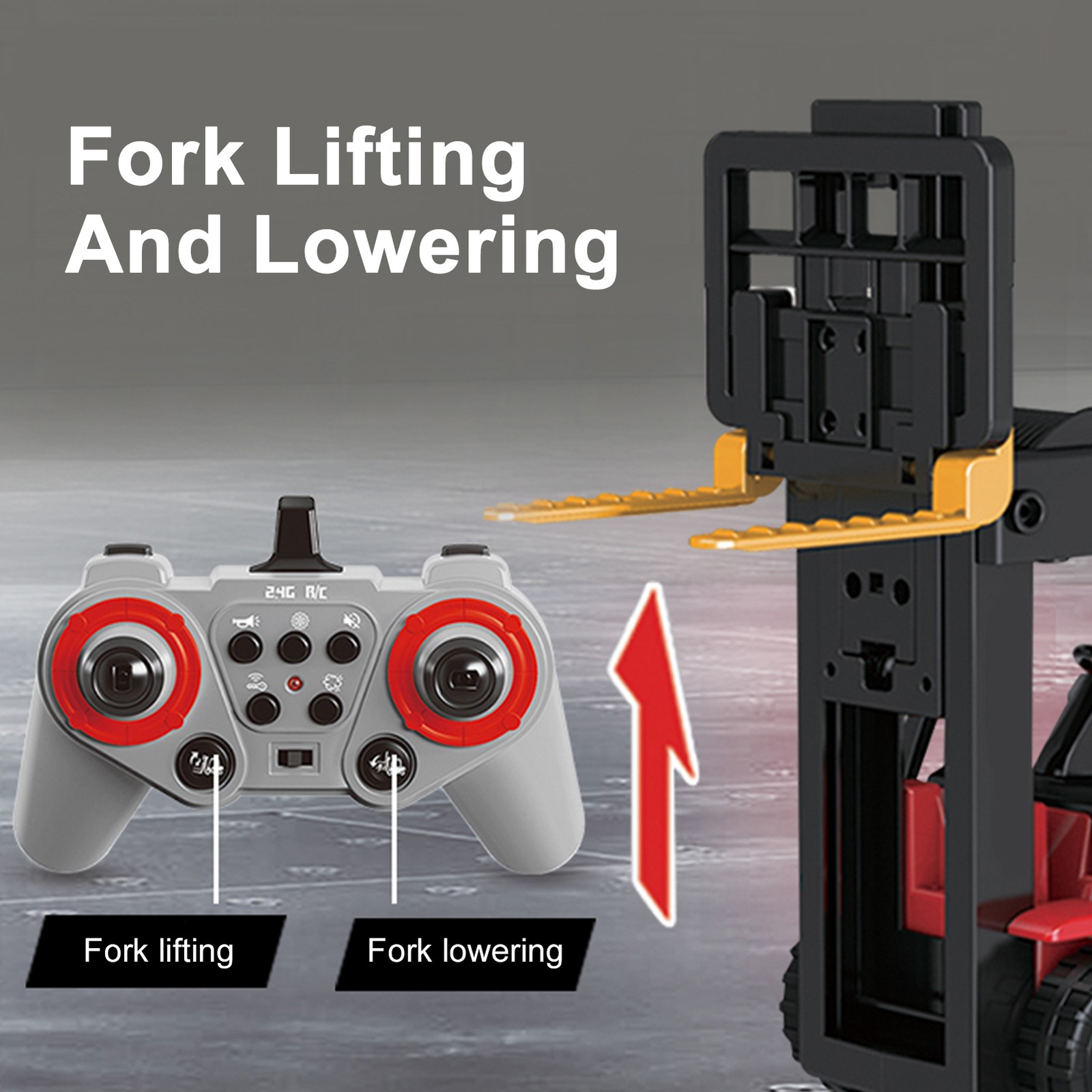 1/24 Scale Remote Control Forklift 2.4Ghz RC Construction Vehicle Toy With ALPO