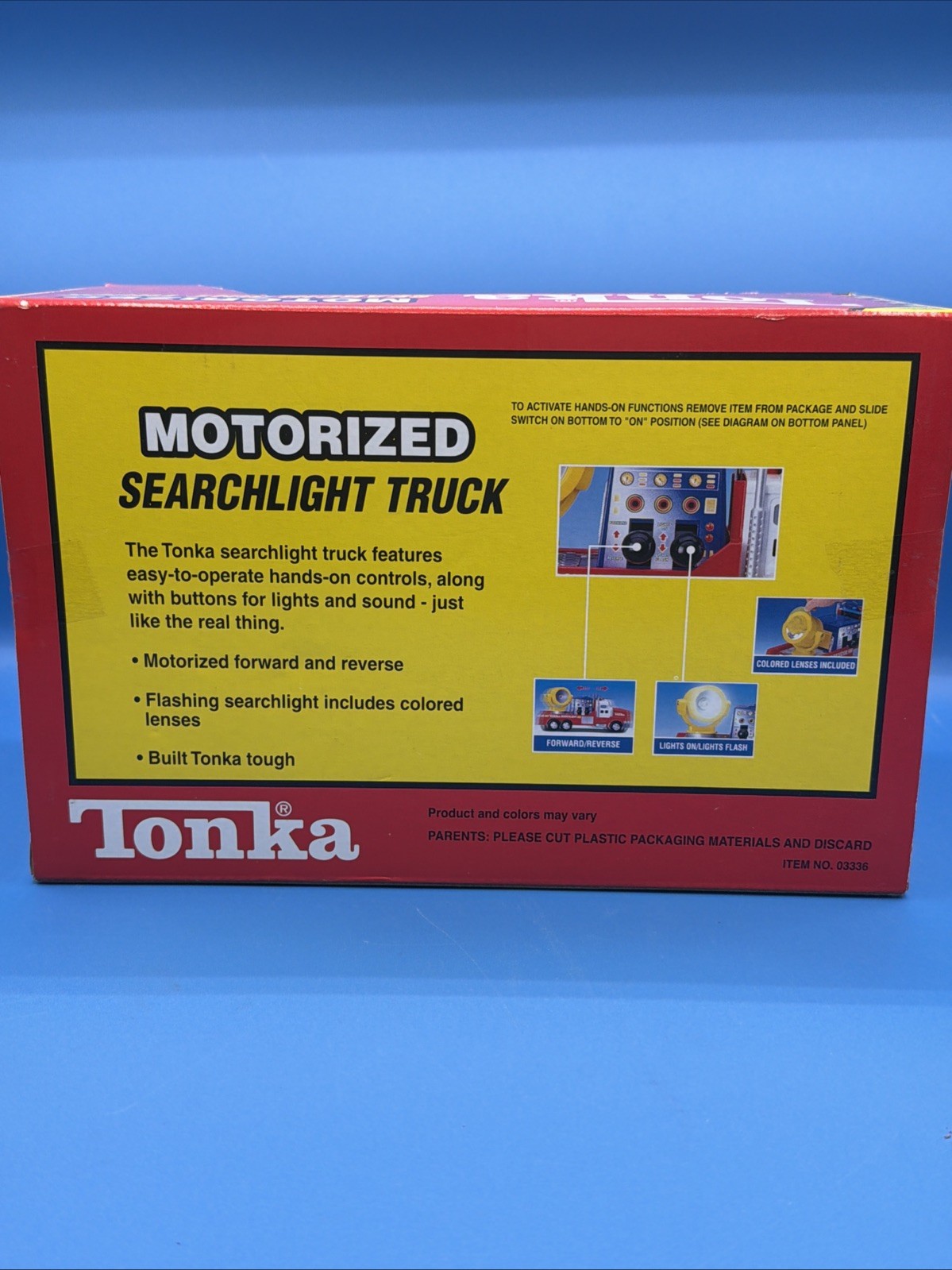 Tonka Mighty Motorized Searchlight Truck Light Sound Motion 2001 Hasbro NEW Box